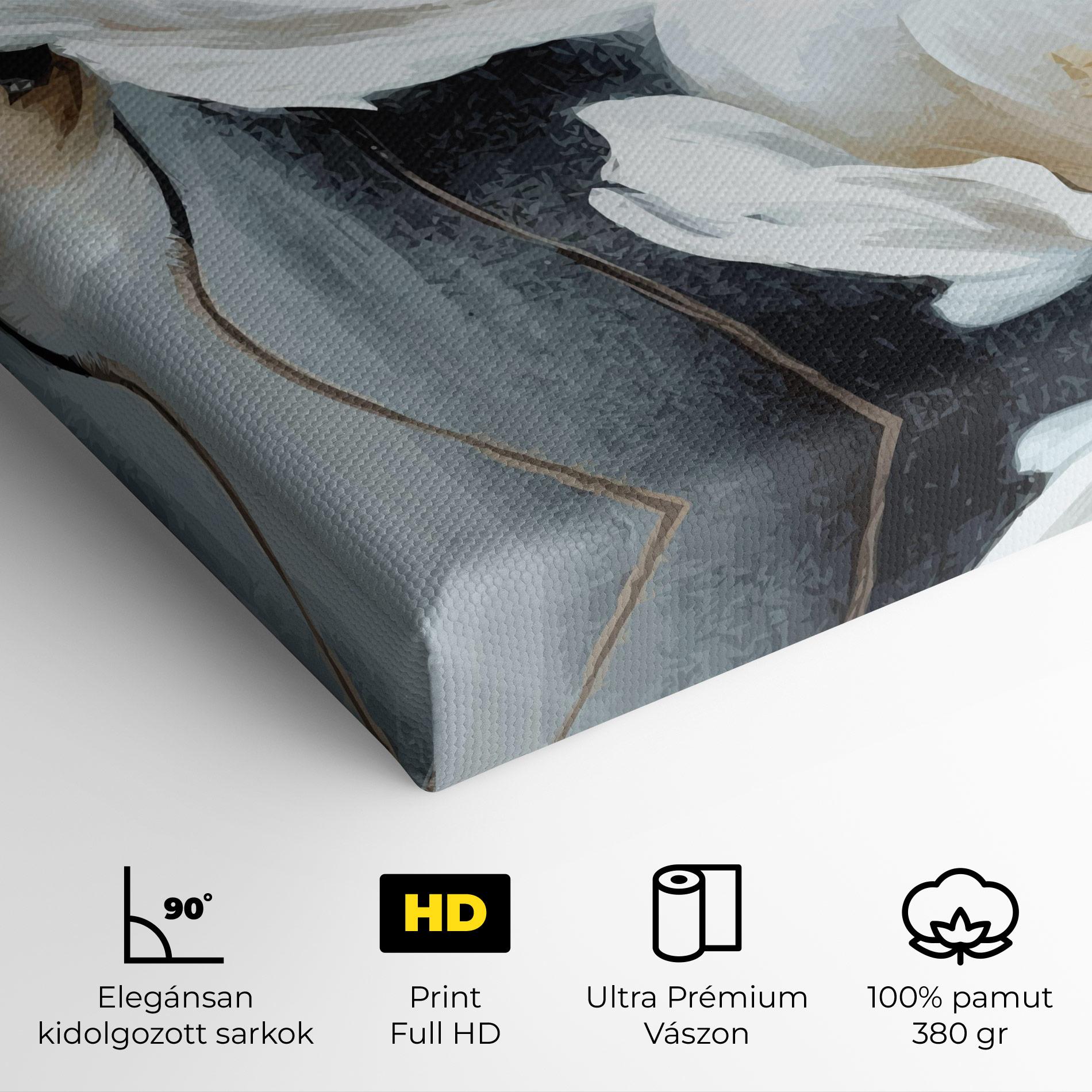 Vászonkép Paint Texture Flower mockup 4