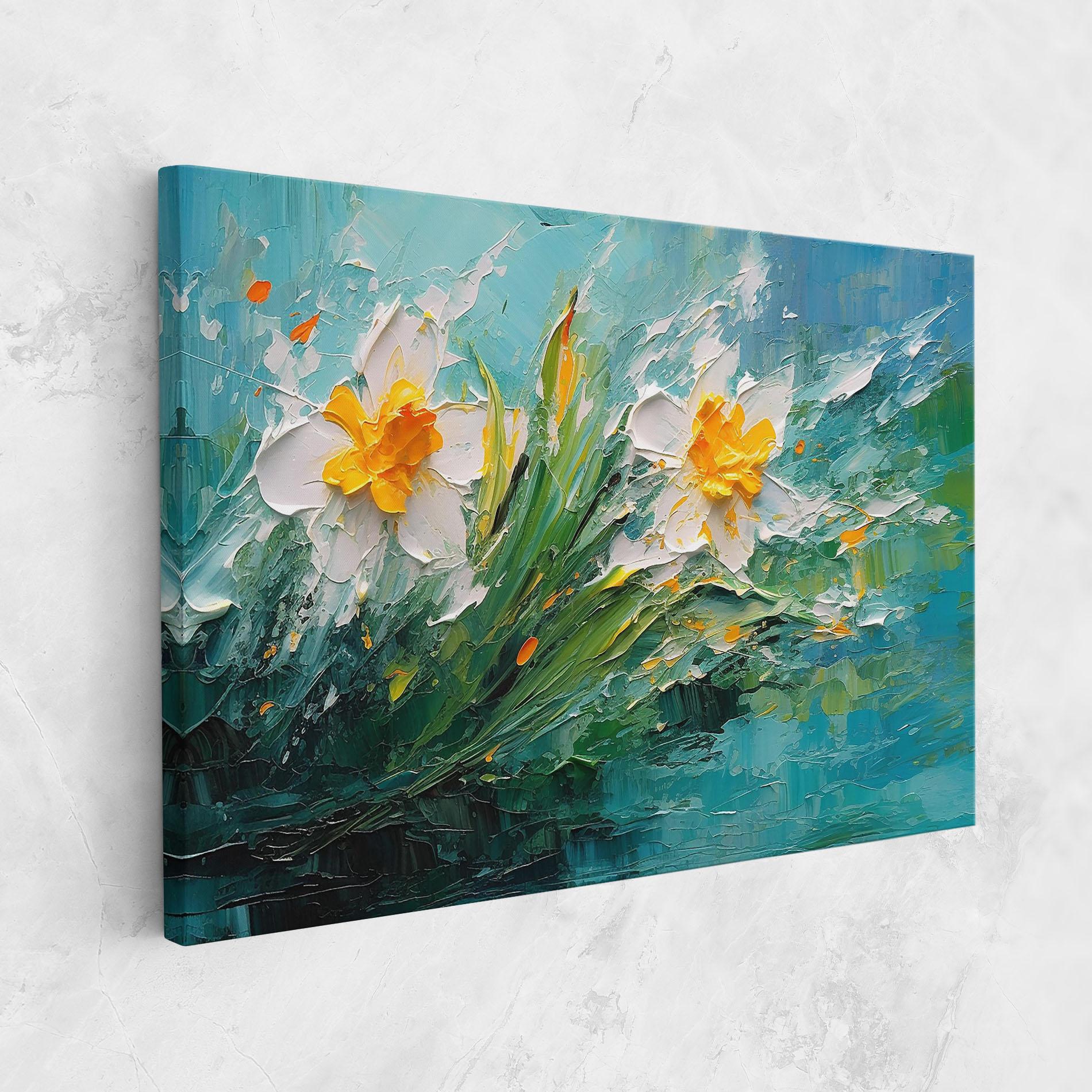 Vászonkép Abstract Flower Painting mockup 1