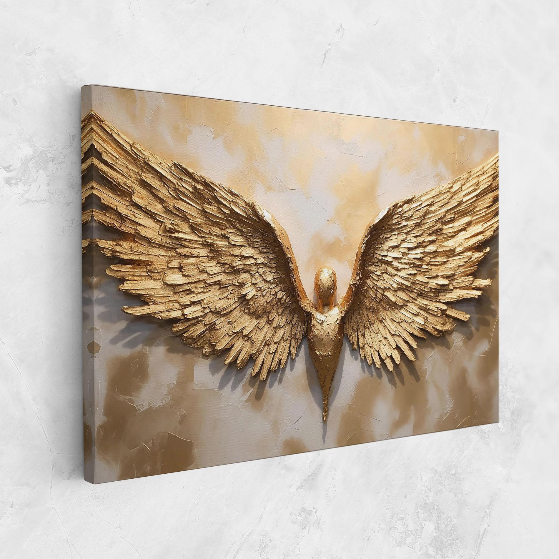 Vászonkép Beautiful Gold Wings mockup 1