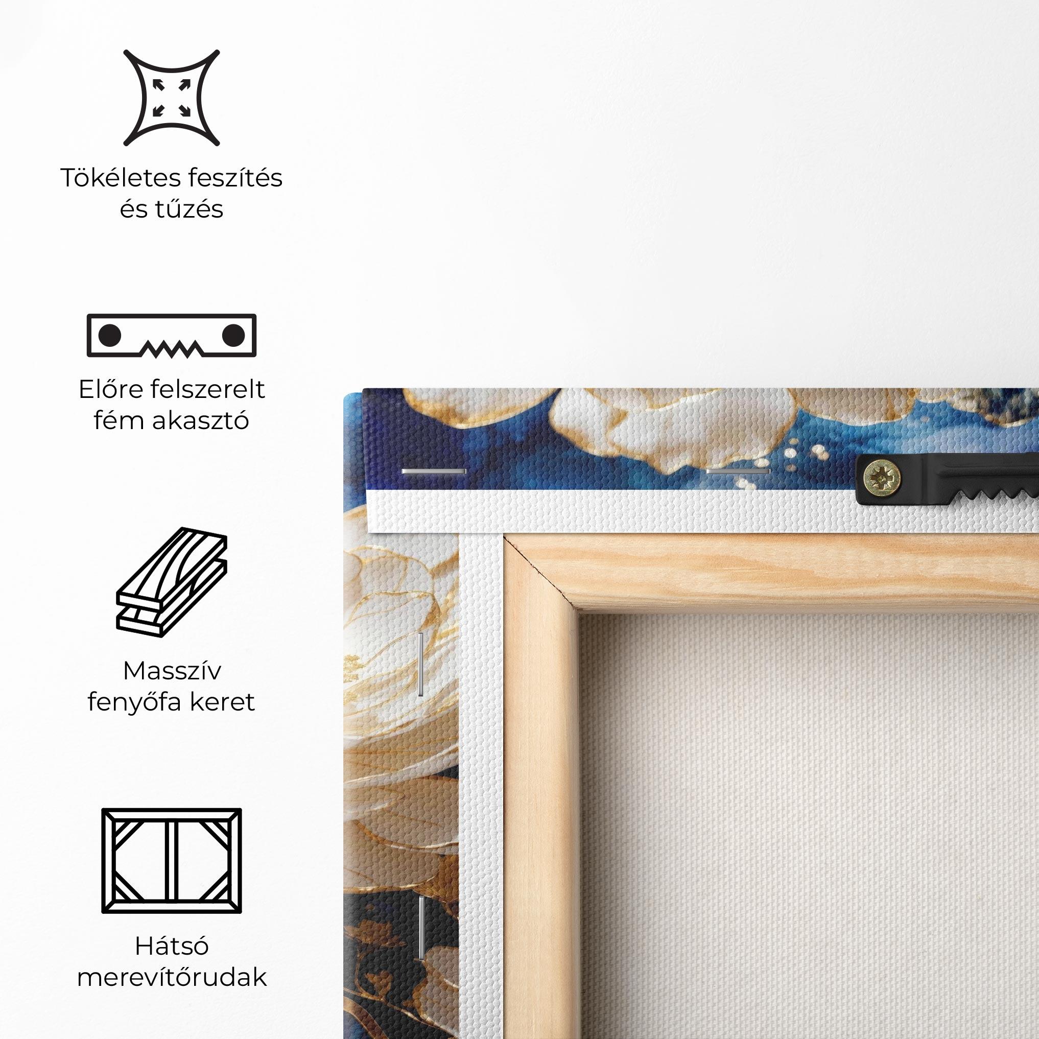 Vászonkép Beautiful Golden White Rose mockup 5