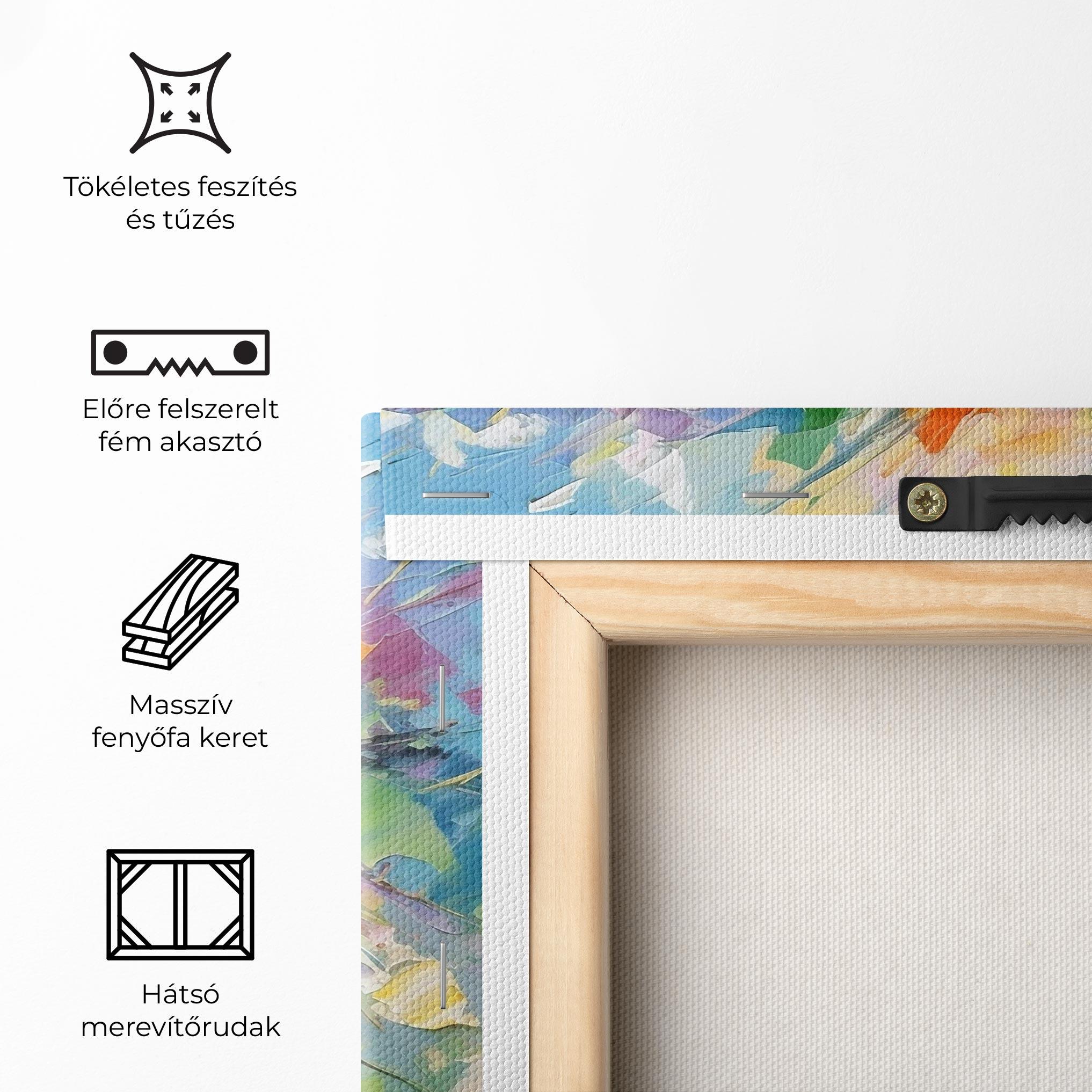 Vászonkép Colorfull Flowers Painting mockup 5