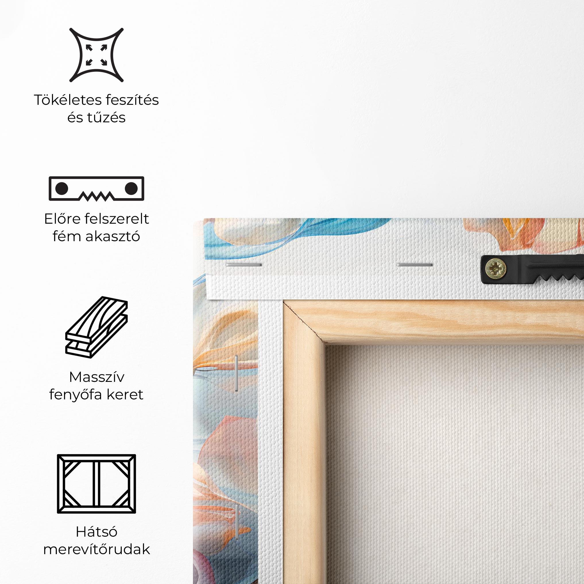 Vászonkép Pink Flowers Floating mockup 5