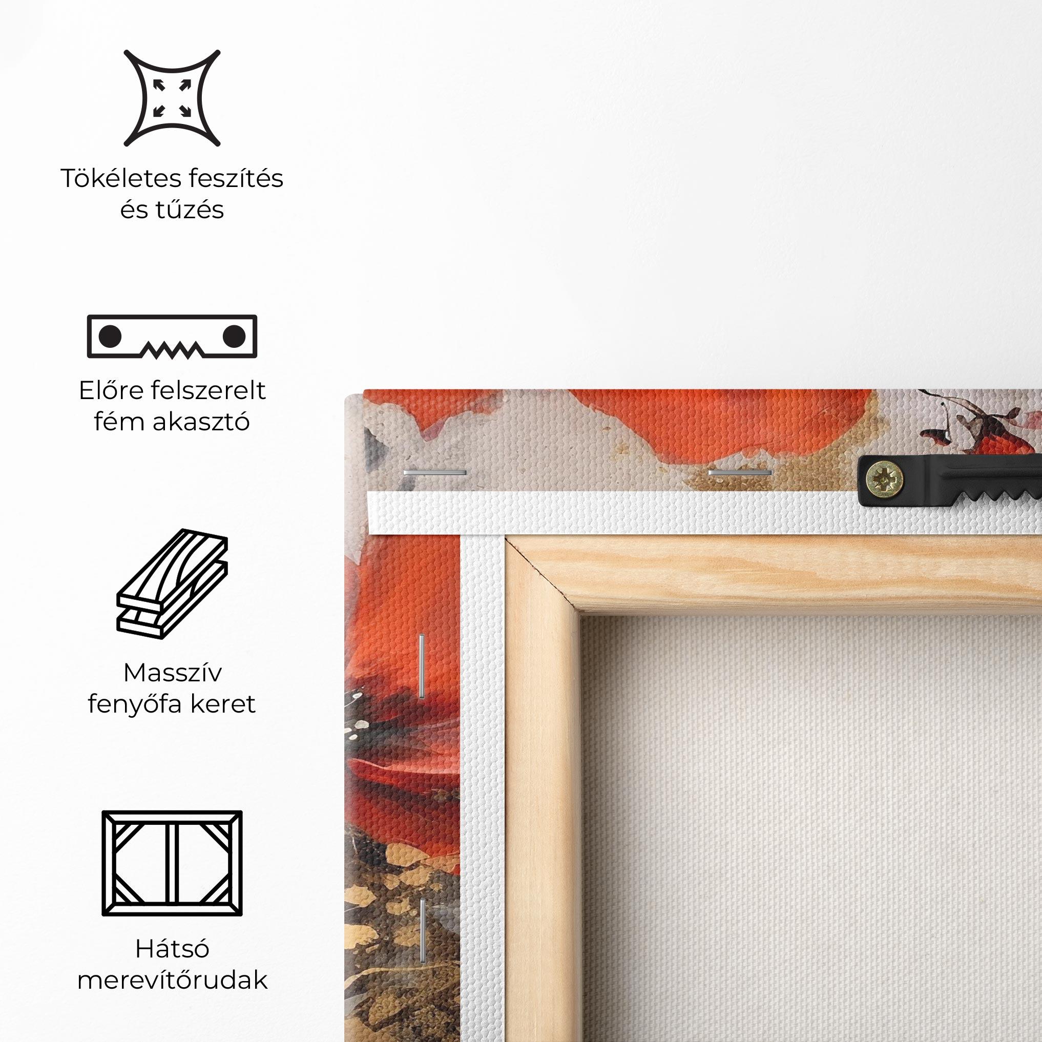 Vászonkép Red Poppy Painting mockup 5