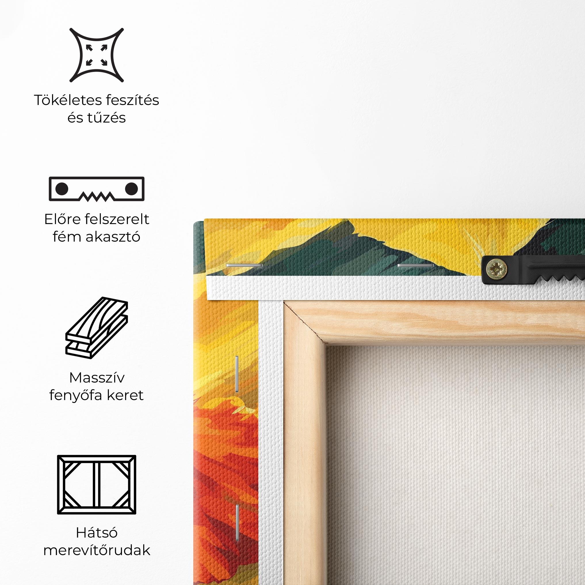 Vászonkép Yellow Flower Art mockup 5