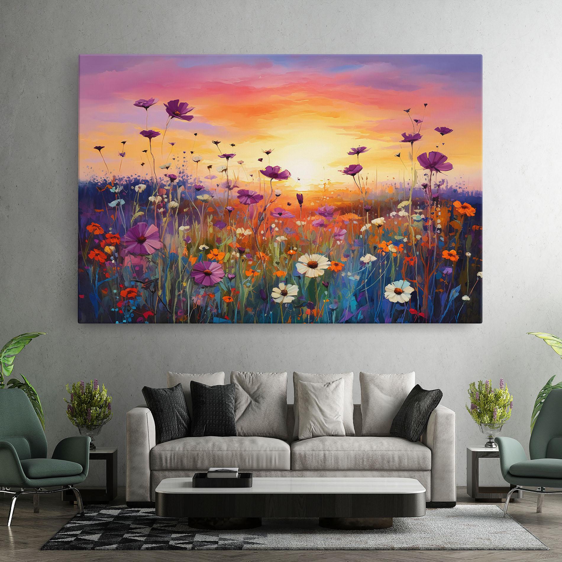 Vászonkép Dreamy Field Flowers mockup 7