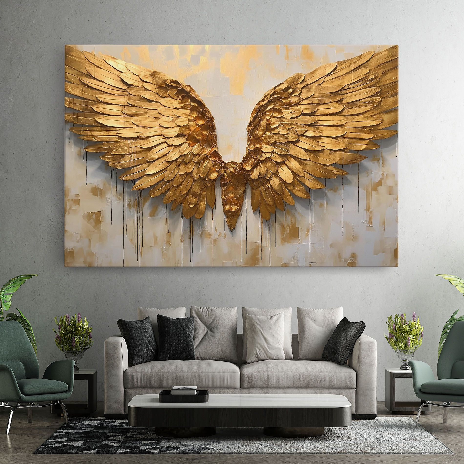 Golden Wings Art mockup 7