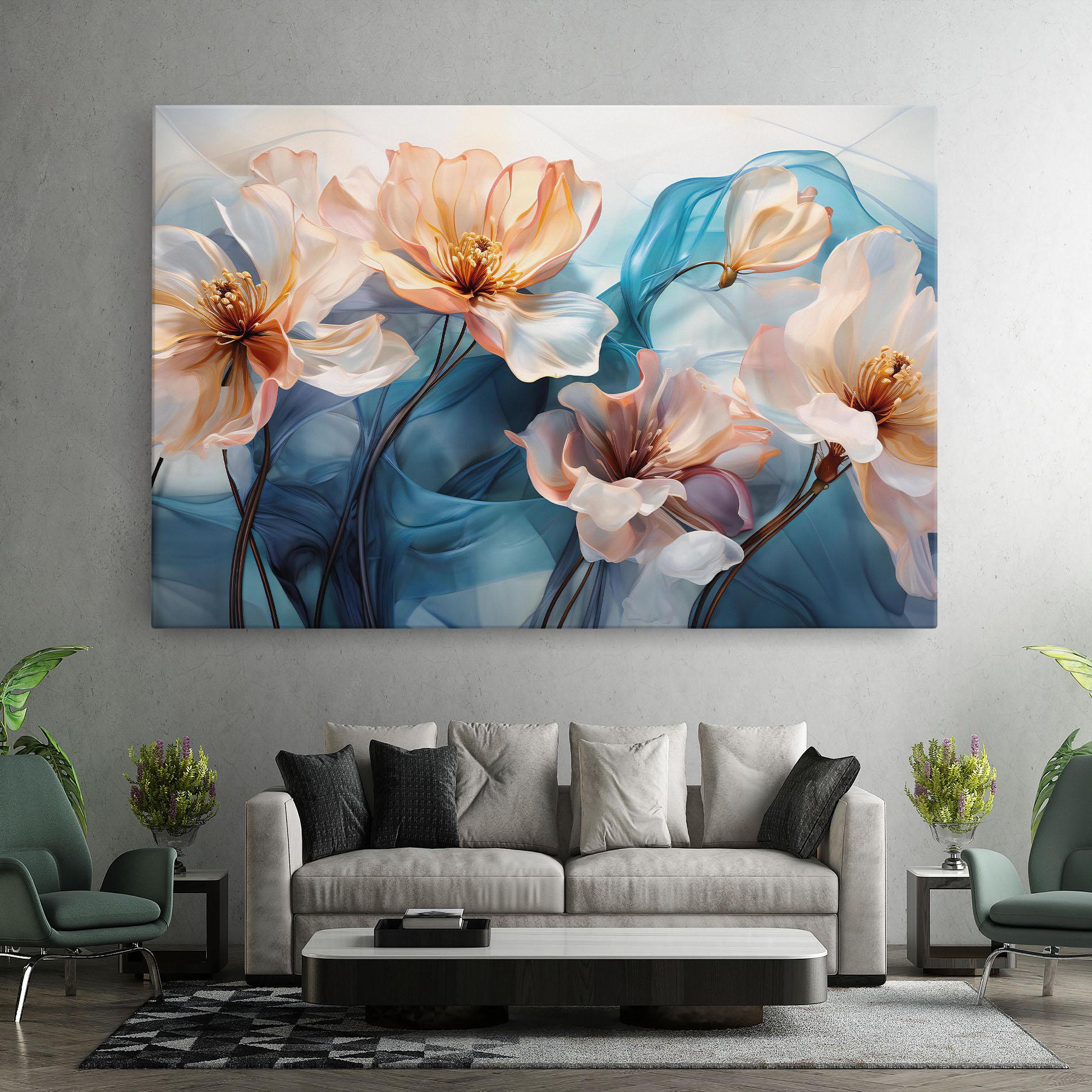 Vászonkép Pink Flowers Floating mockup 7