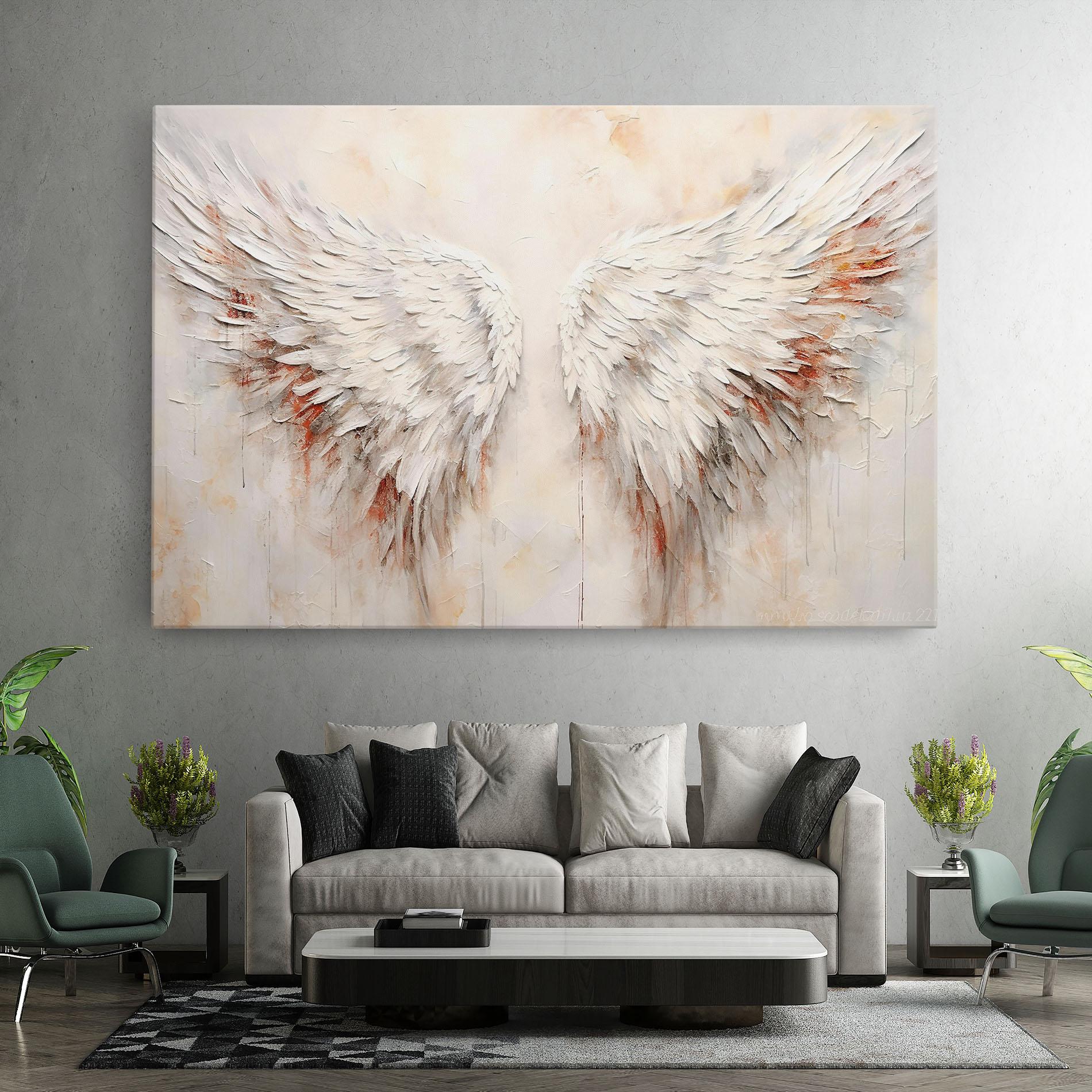 Vászonkép White Bloody Wings mockup 7