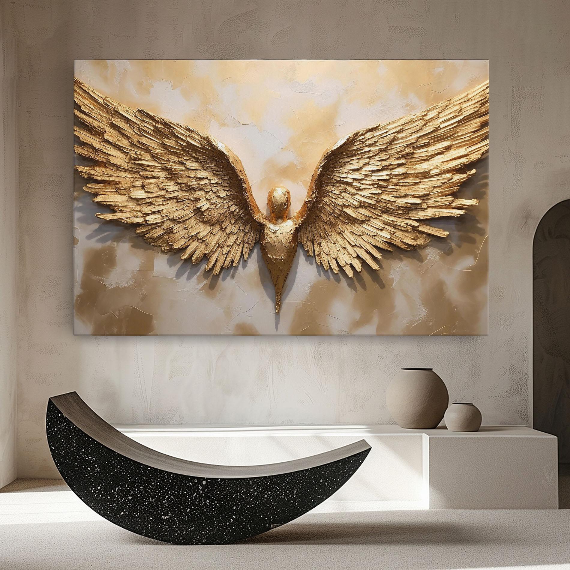 Vászonkép Beautiful Gold Wings mockup 8