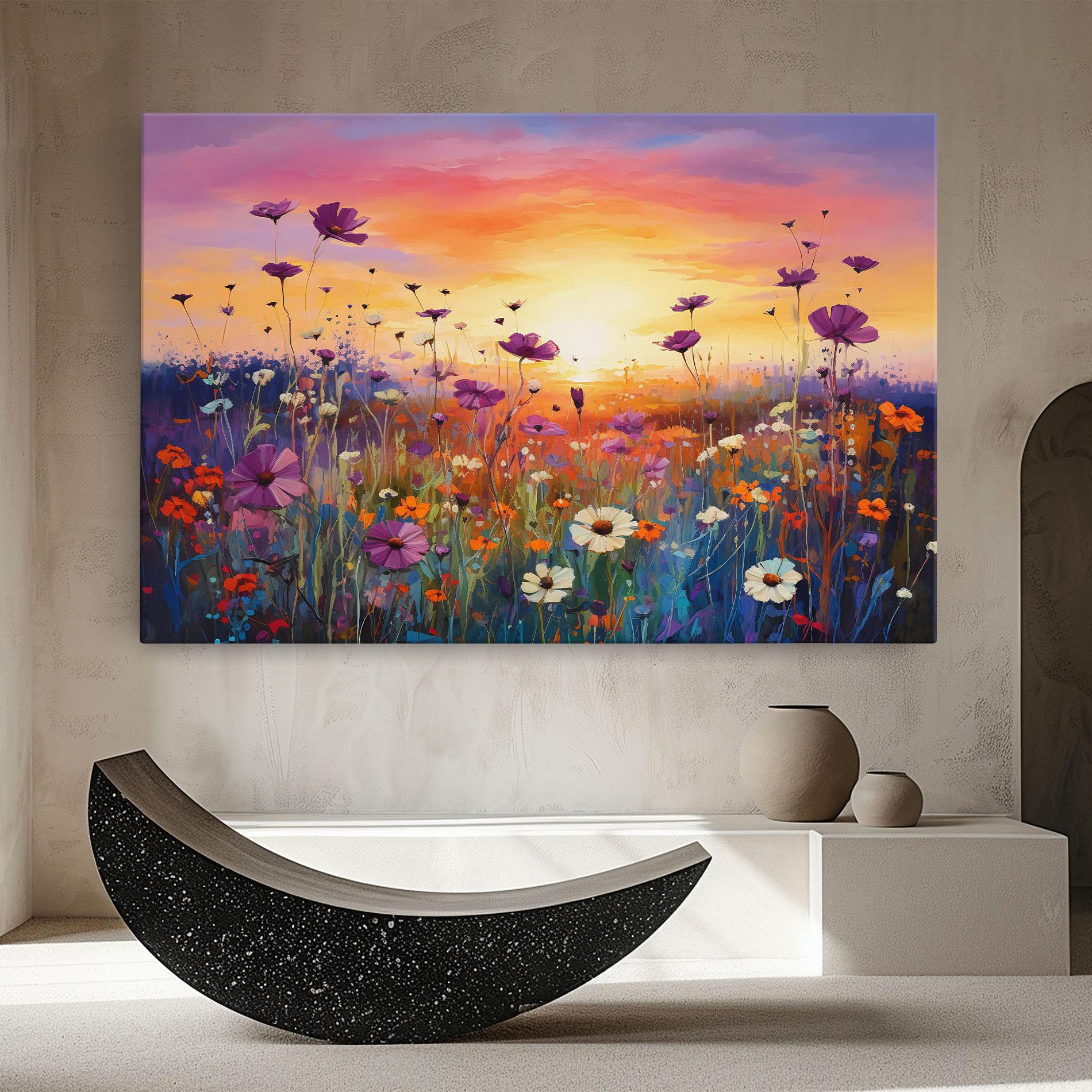 Vászonkép Dreamy Field Flowers mockup 8