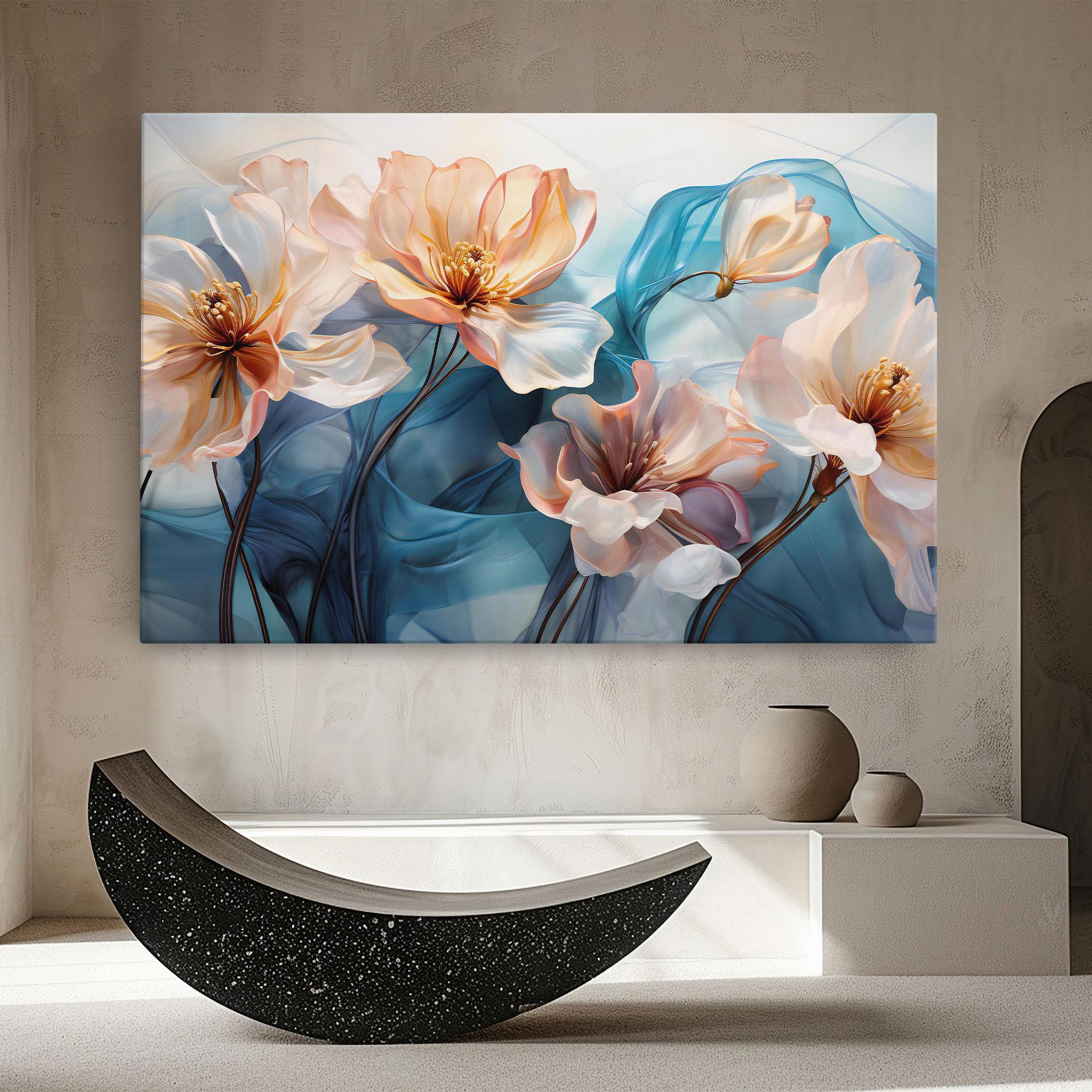 Vászonkép Pink Flowers Floating mockup 8