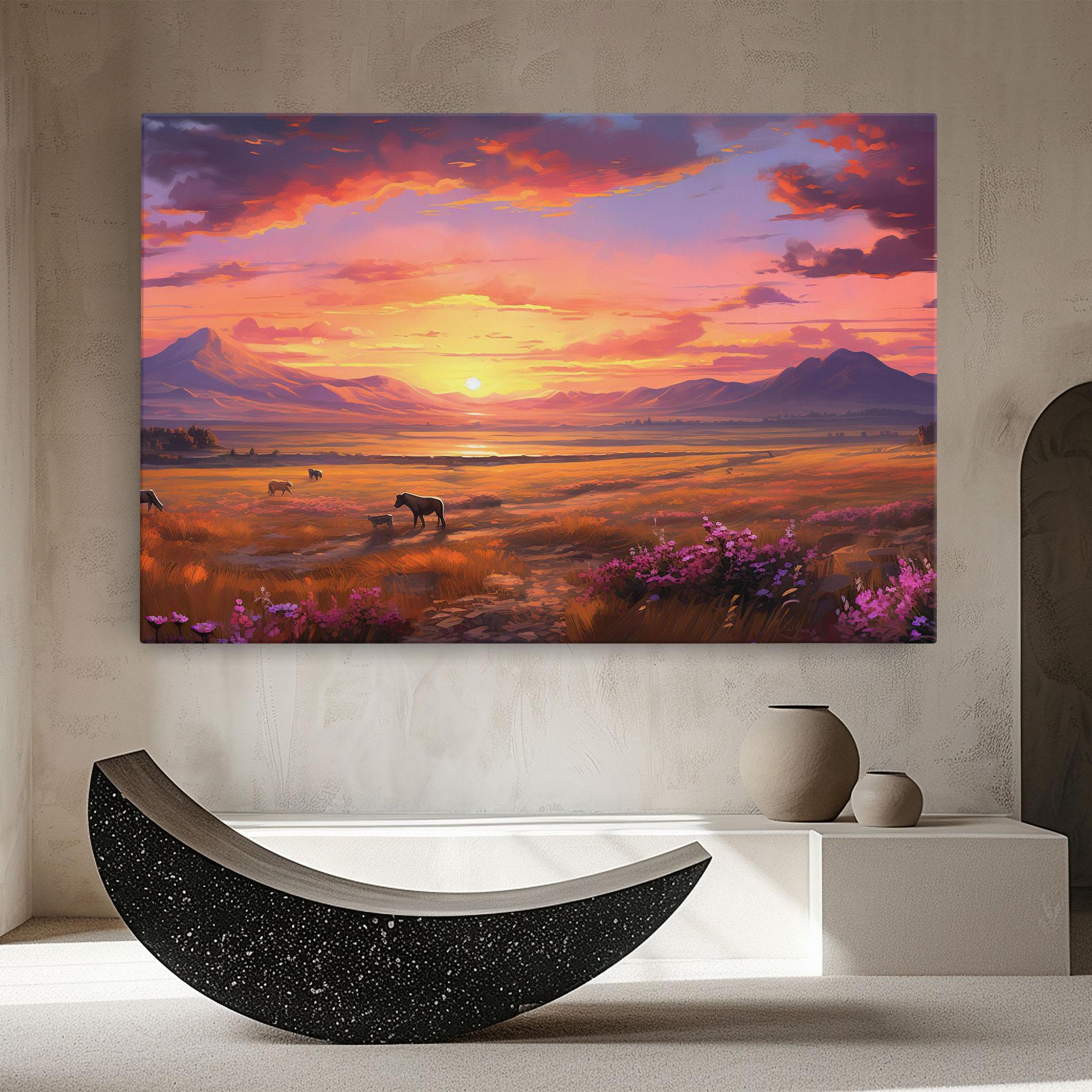 Vászonkép Wild Horses Art mockup 8