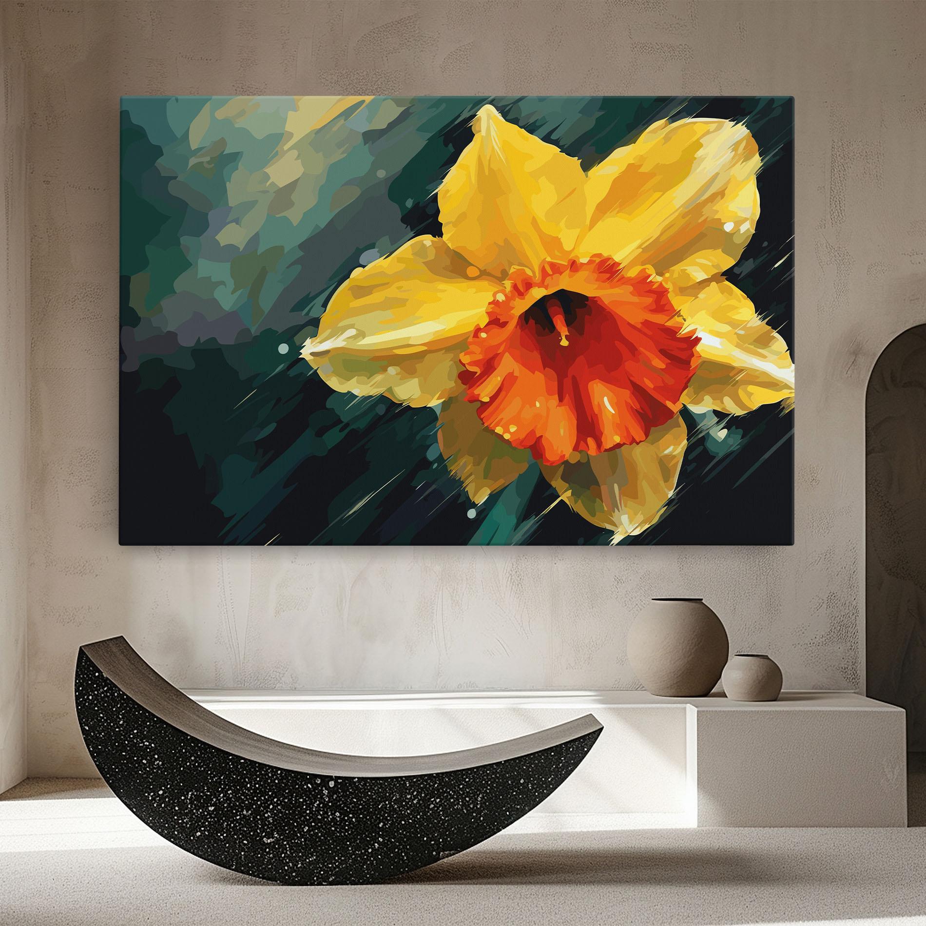 Vászonkép Yellow Flower Art mockup 8