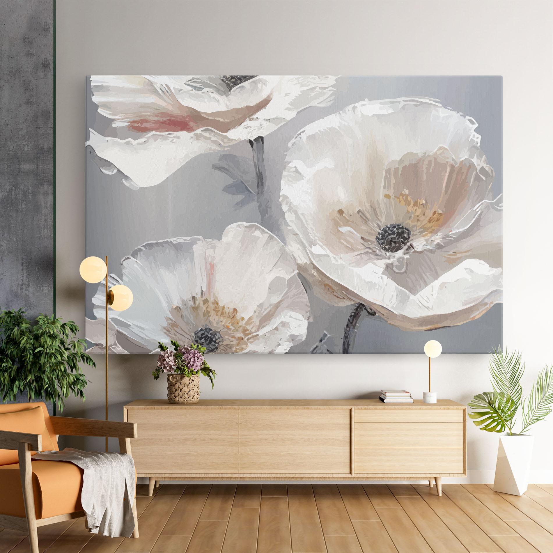 Vászonkép Cream Mix Flower mockup 9