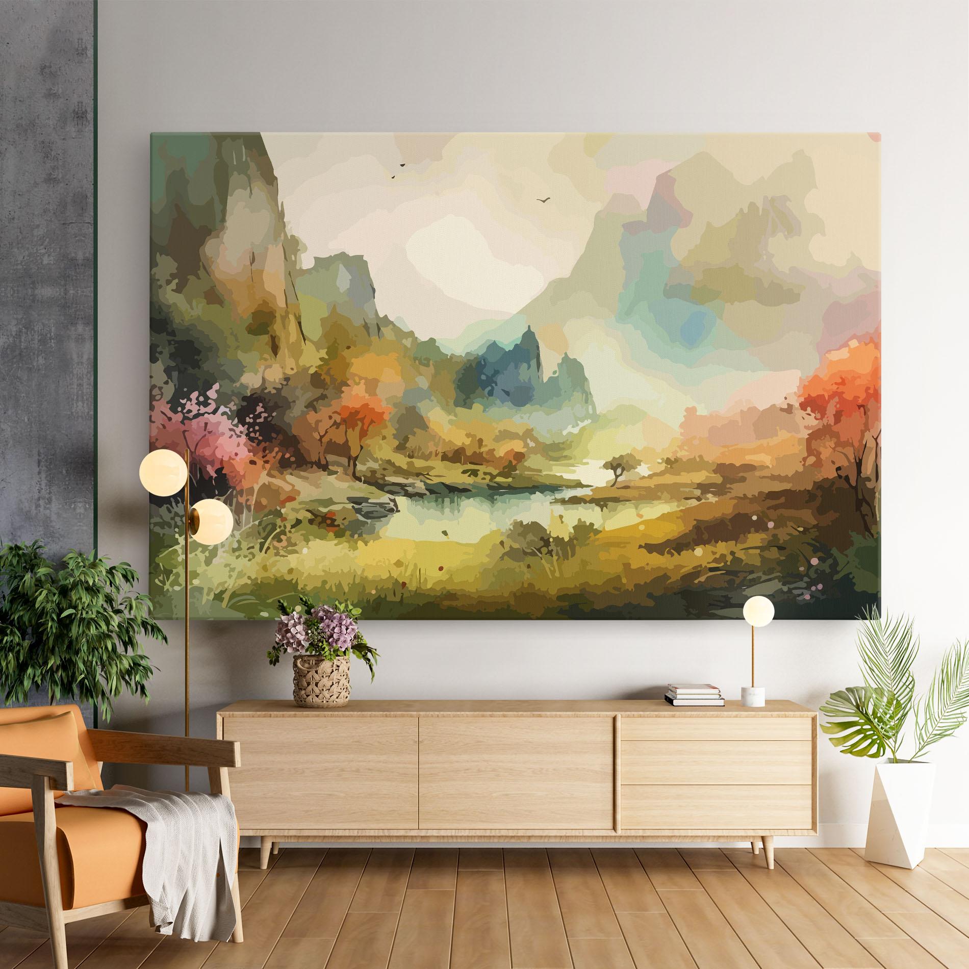 Vászonkép Nature Painting mockup 9
