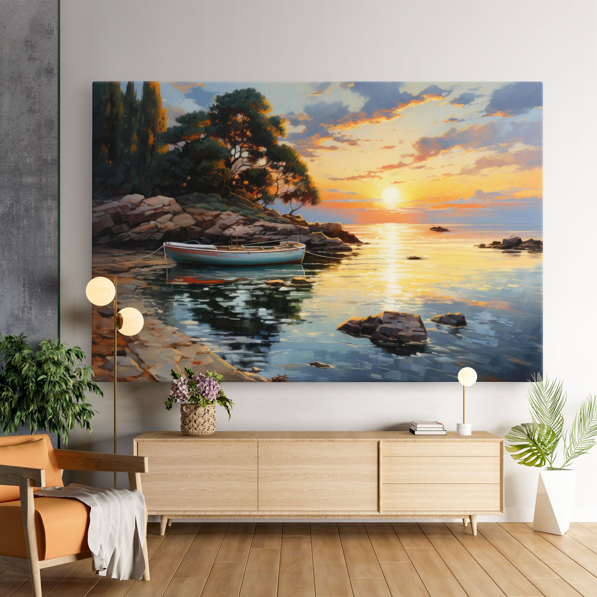 Sunset Sea Art mockup 9