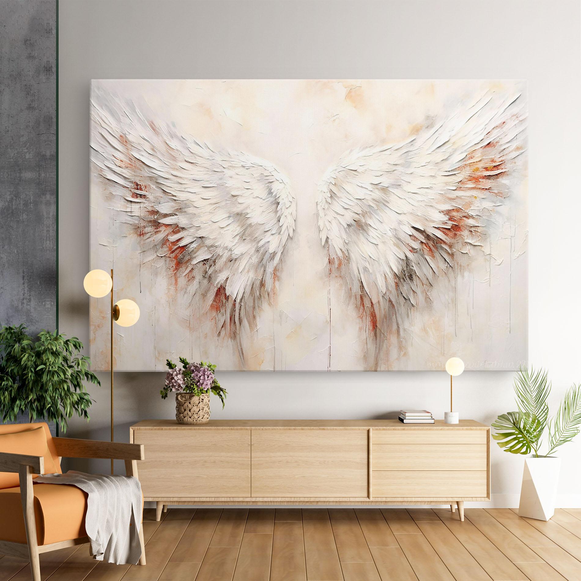 Vászonkép White Bloody Wings mockup 9