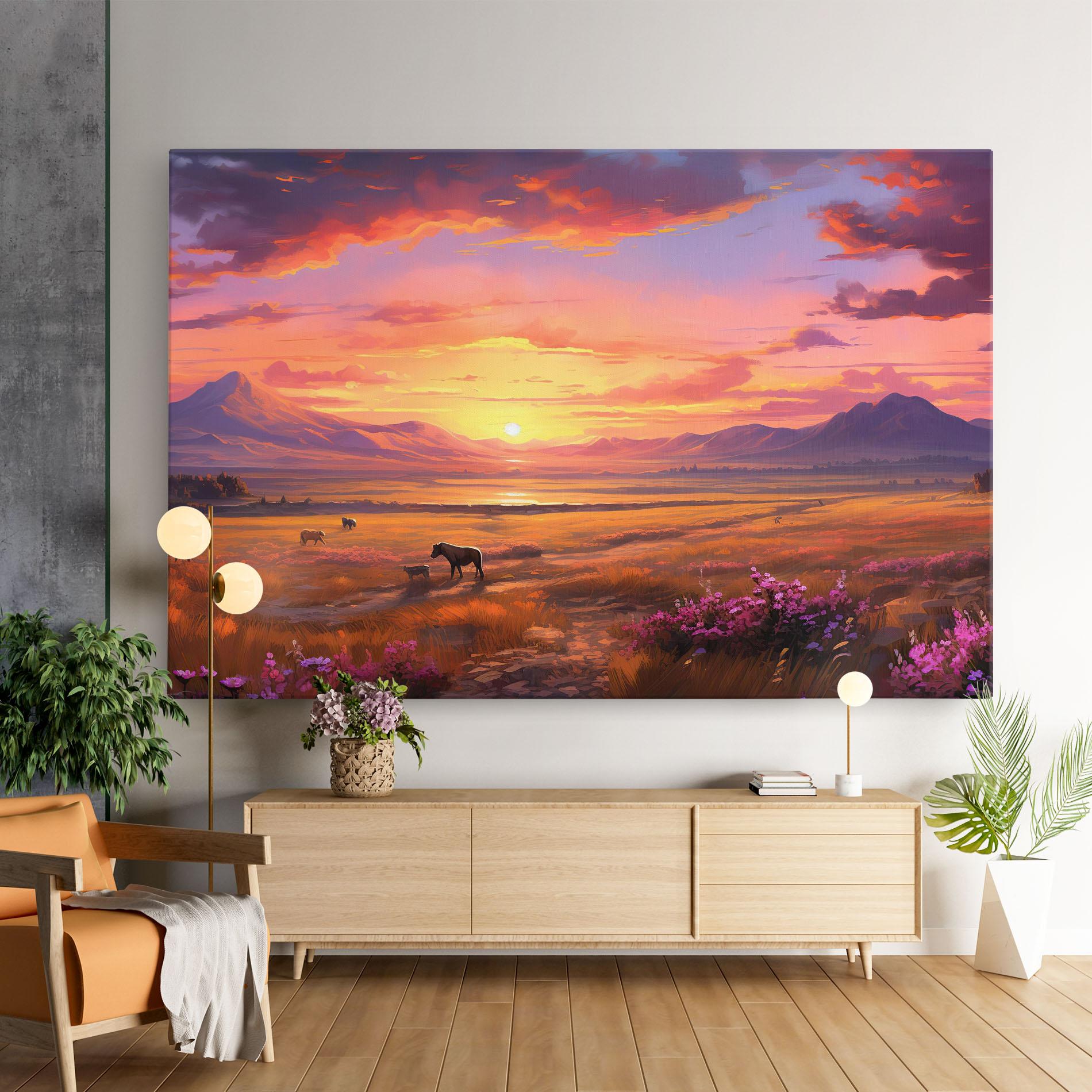 Vászonkép Wild Horses Art mockup 9