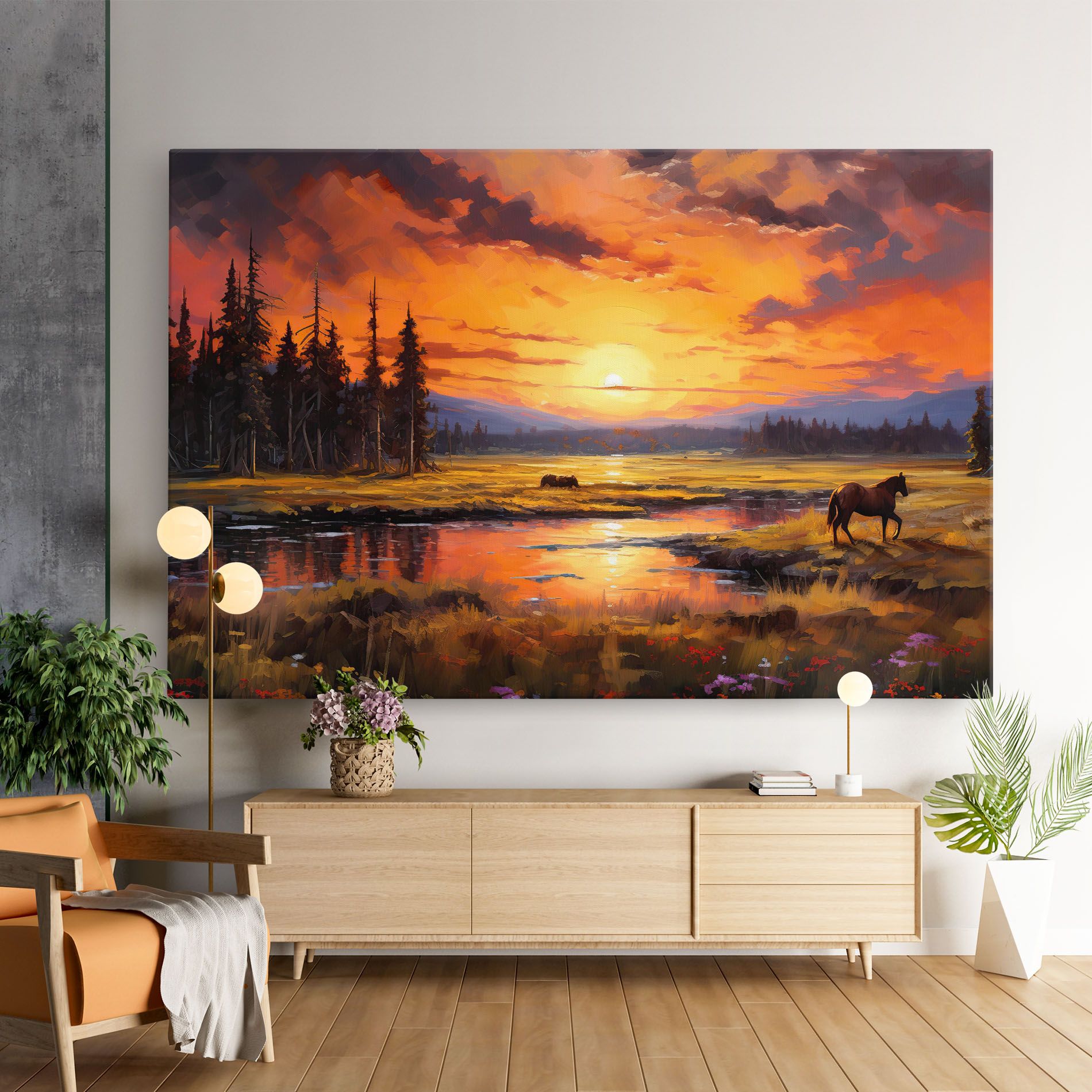 Wild Horses Painting mockup 9
