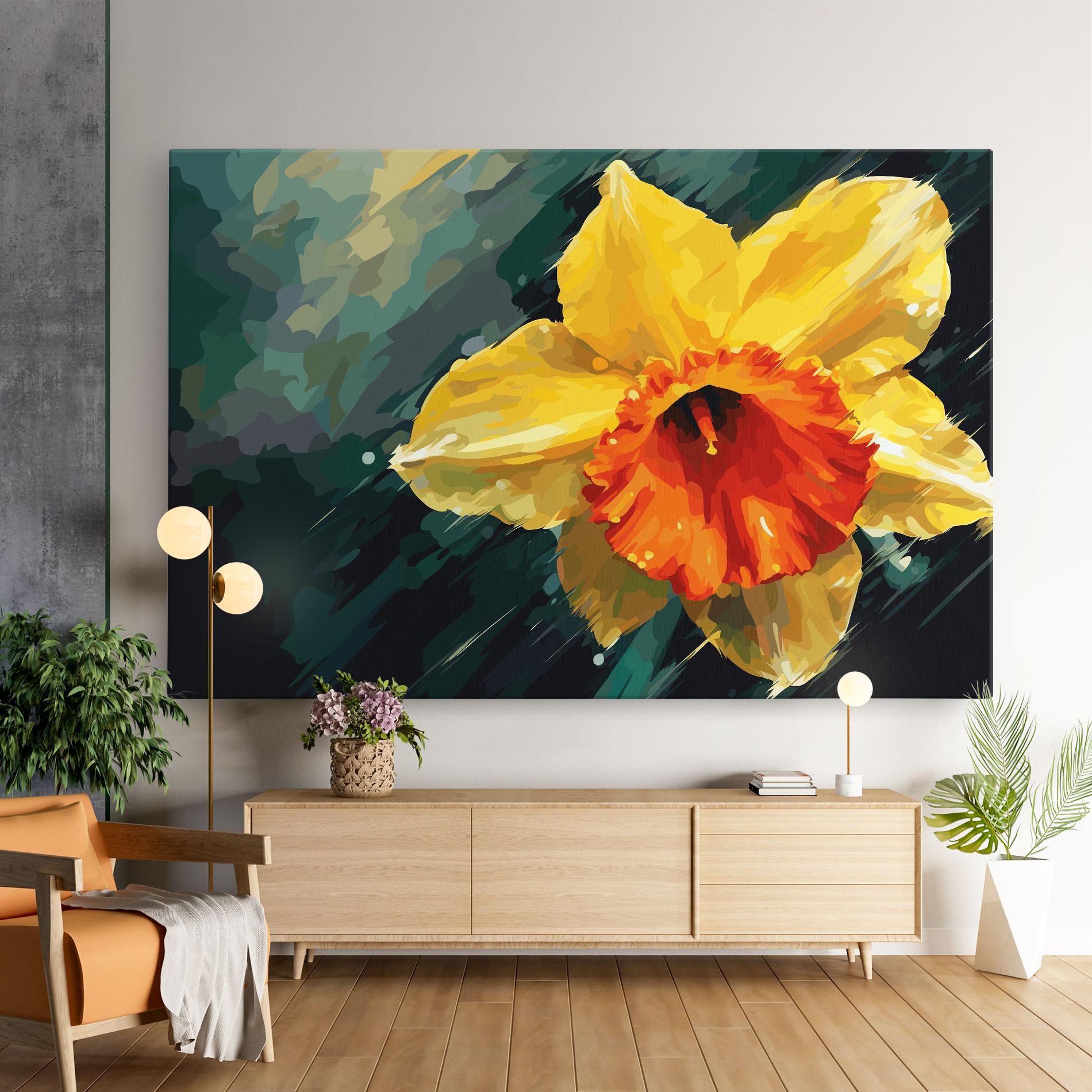 Vászonkép Yellow Flower Art mockup 9