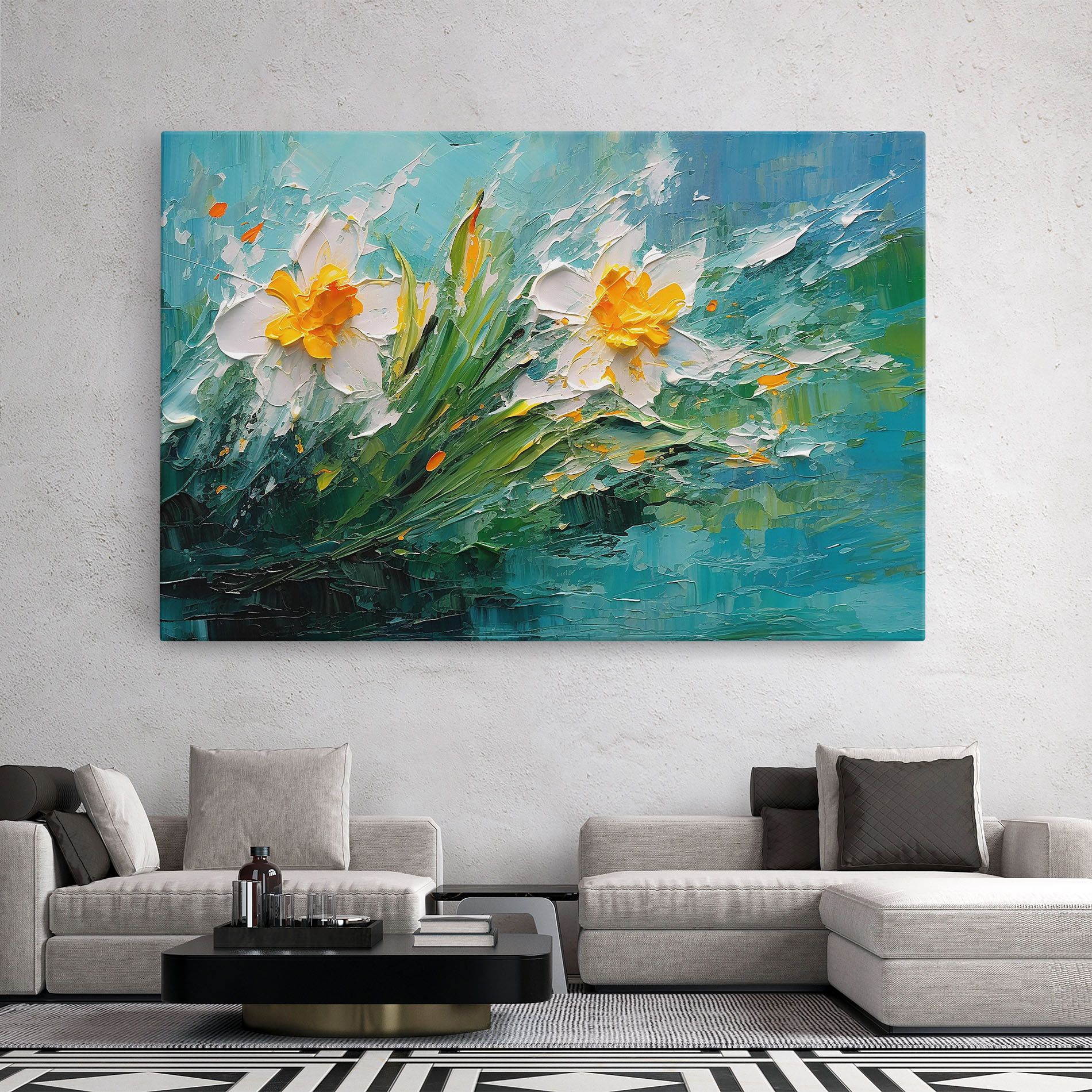 Abstract Flower Painting mockup 2