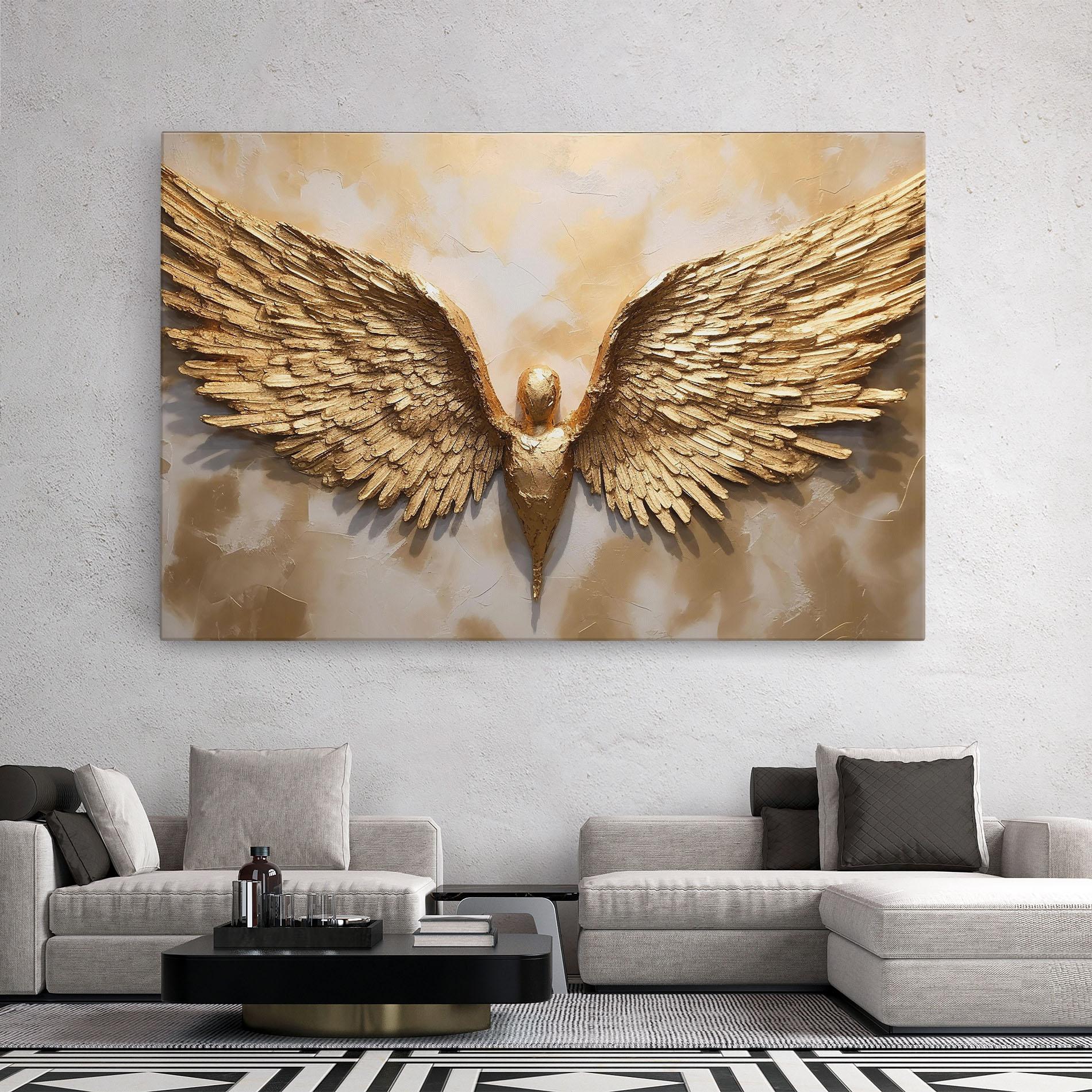 Vászonkép Beautiful Gold Wings mockup 2