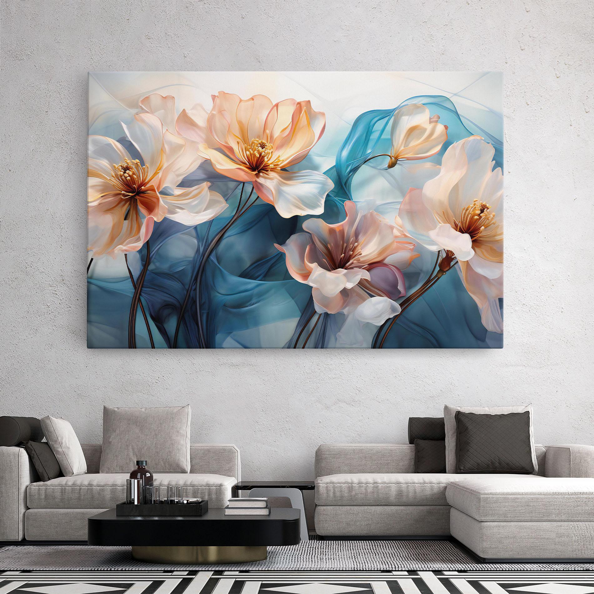 Vászonkép Pink Flowers Floating mockup 2