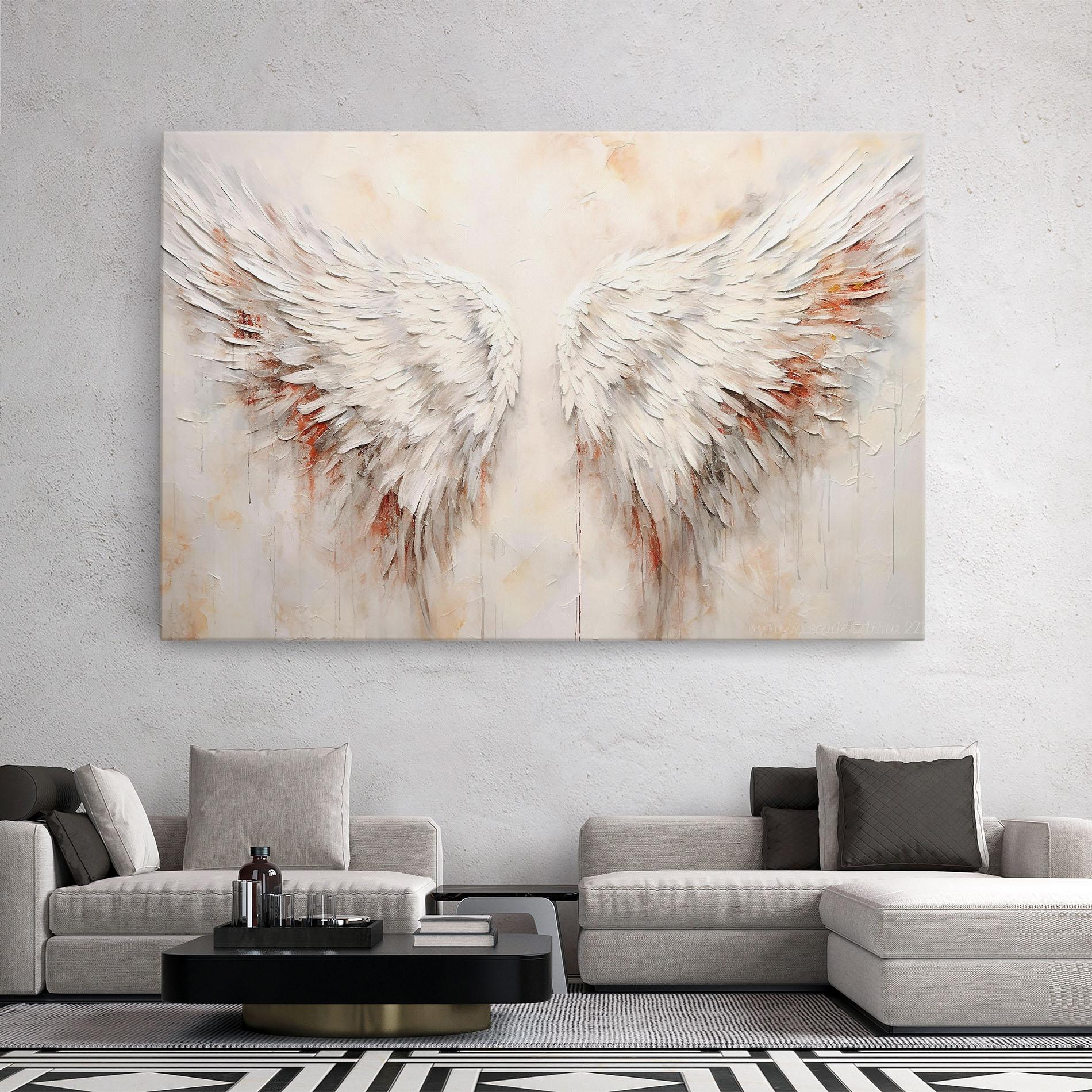 Vászonkép White Bloody Wings mockup 2