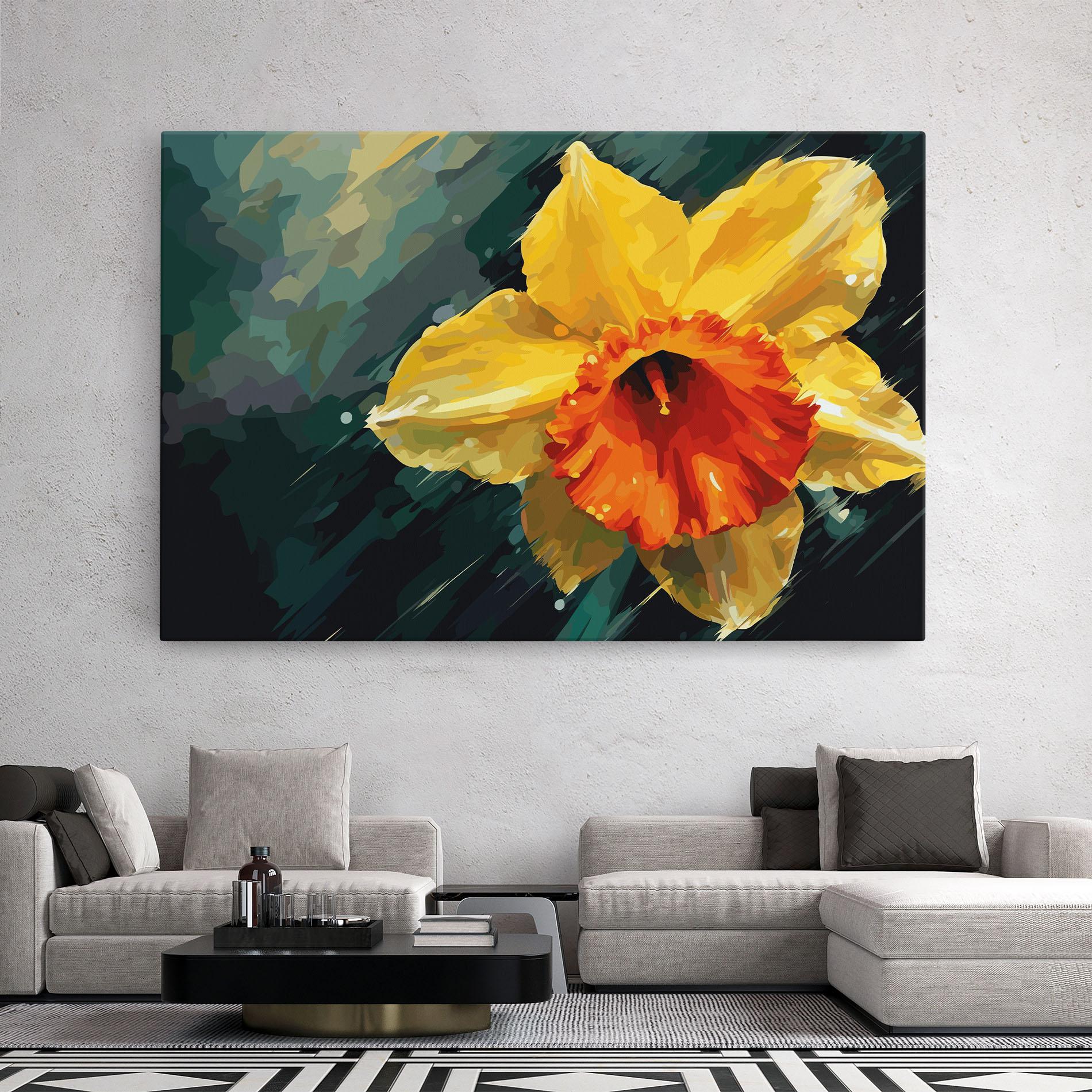 Vászonkép Yellow Flower Art mockup 2