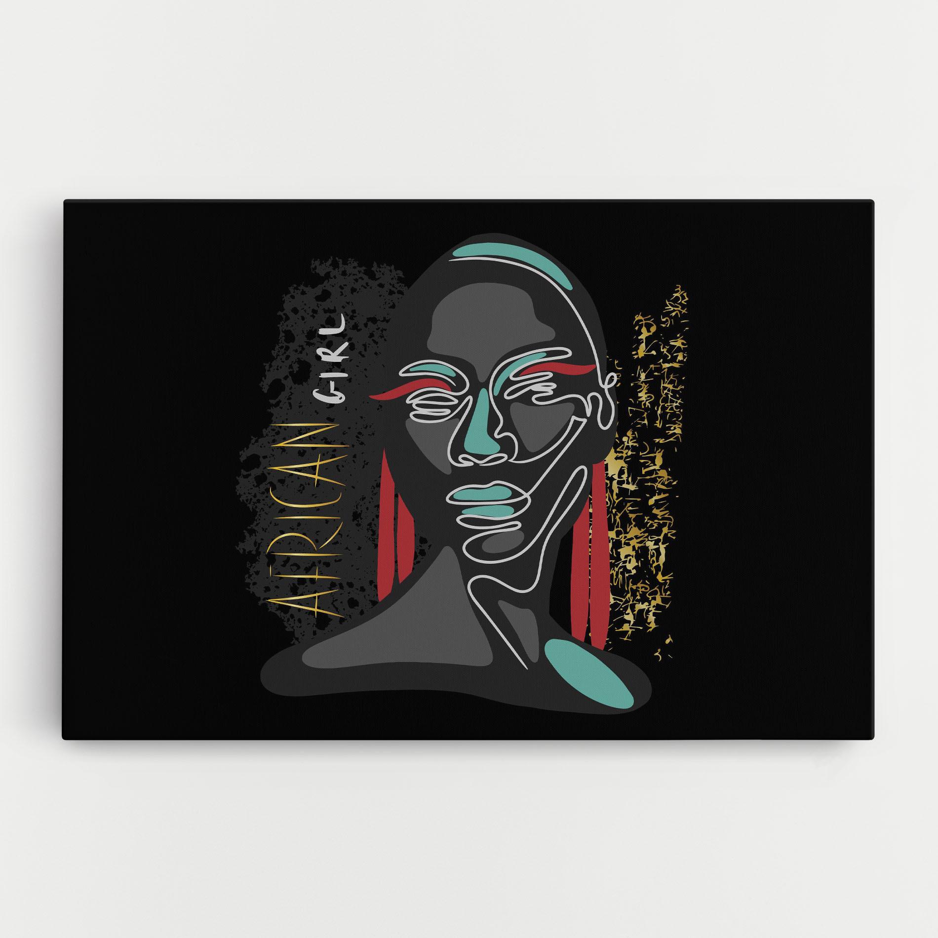 Vászonkép Gold African Girl mockup 0