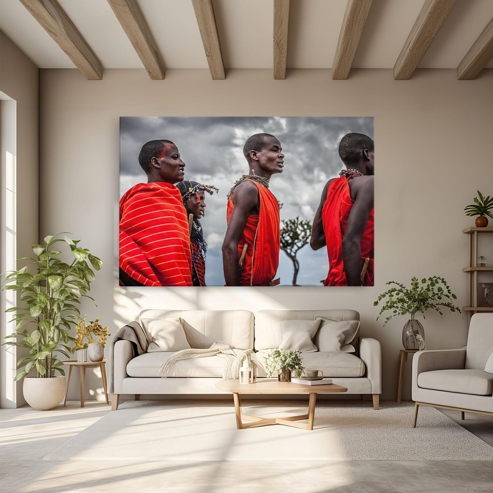 Vászonkép Red African Clothes mockup 6