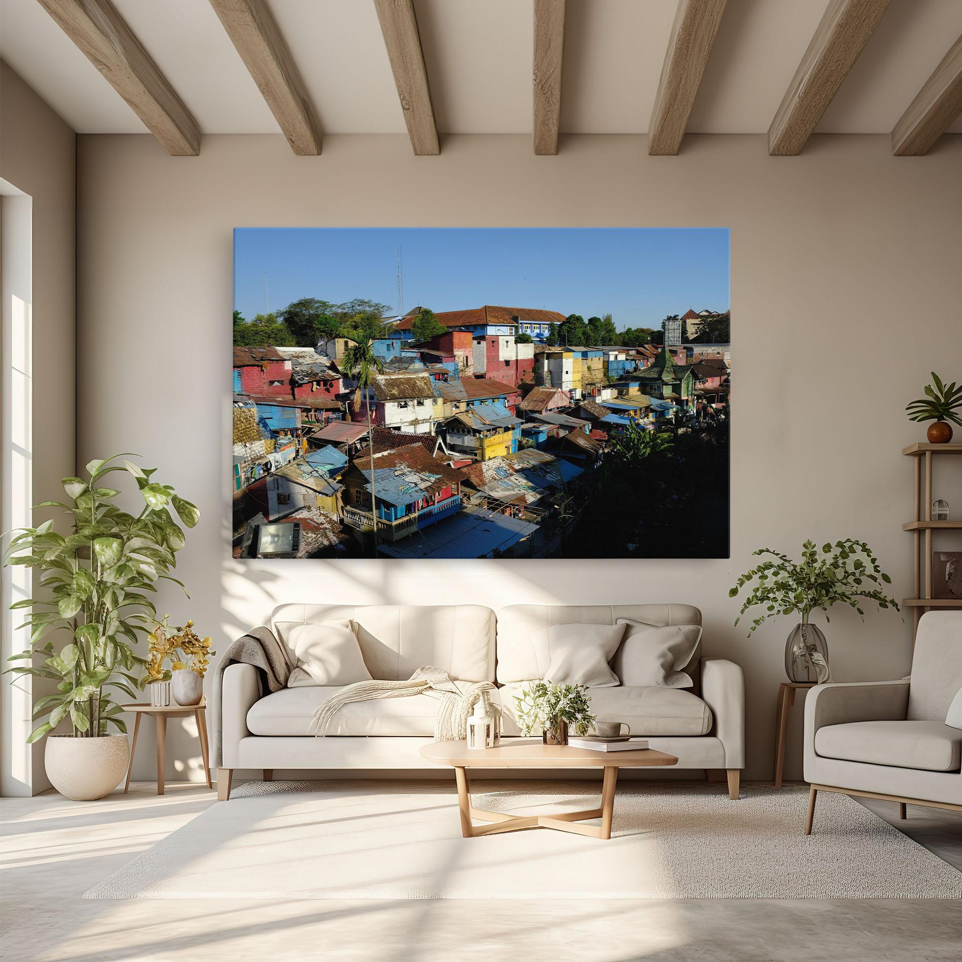 Vászonkép Slum Building mockup 6