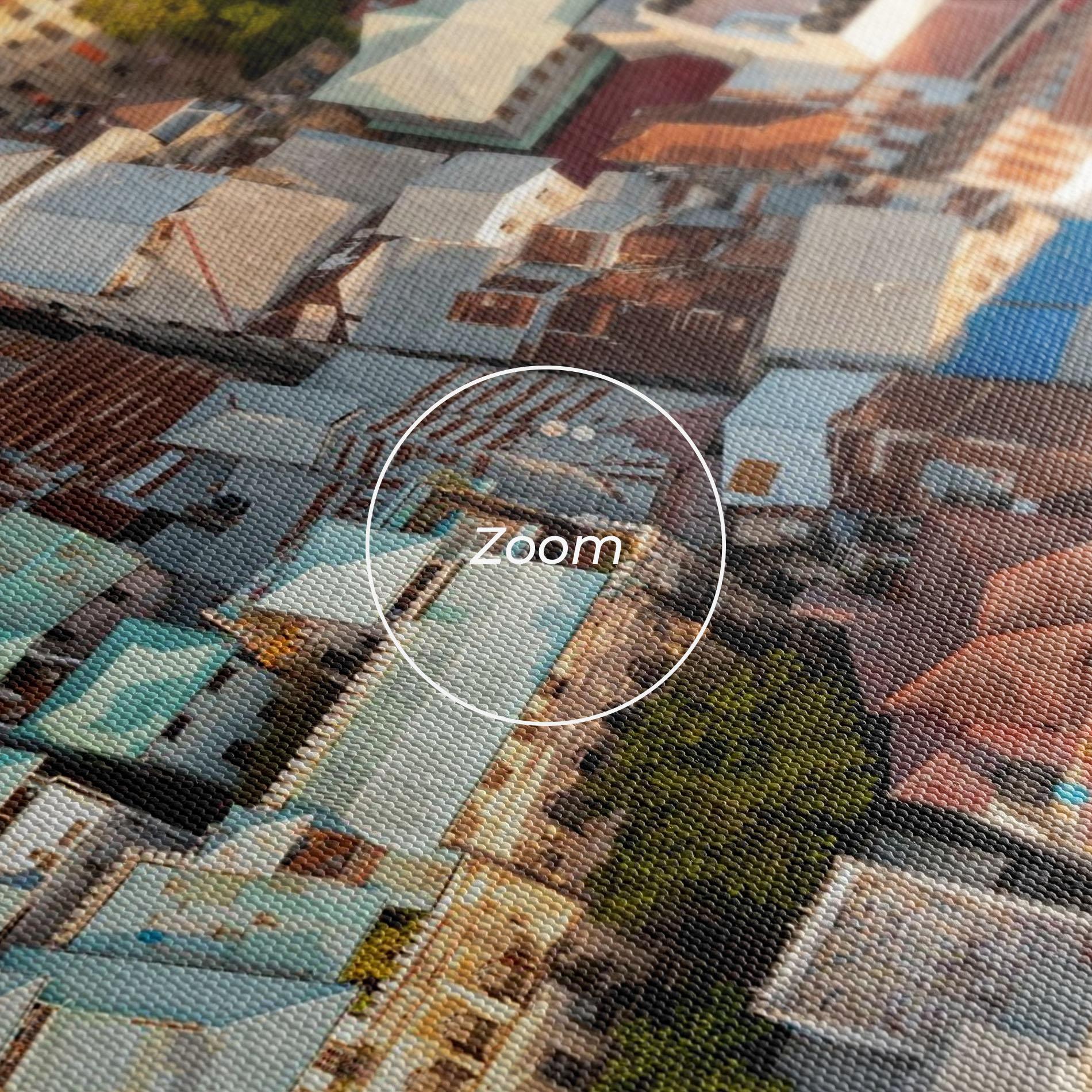 Vászonkép Island Tanzania Buildings mockup 3