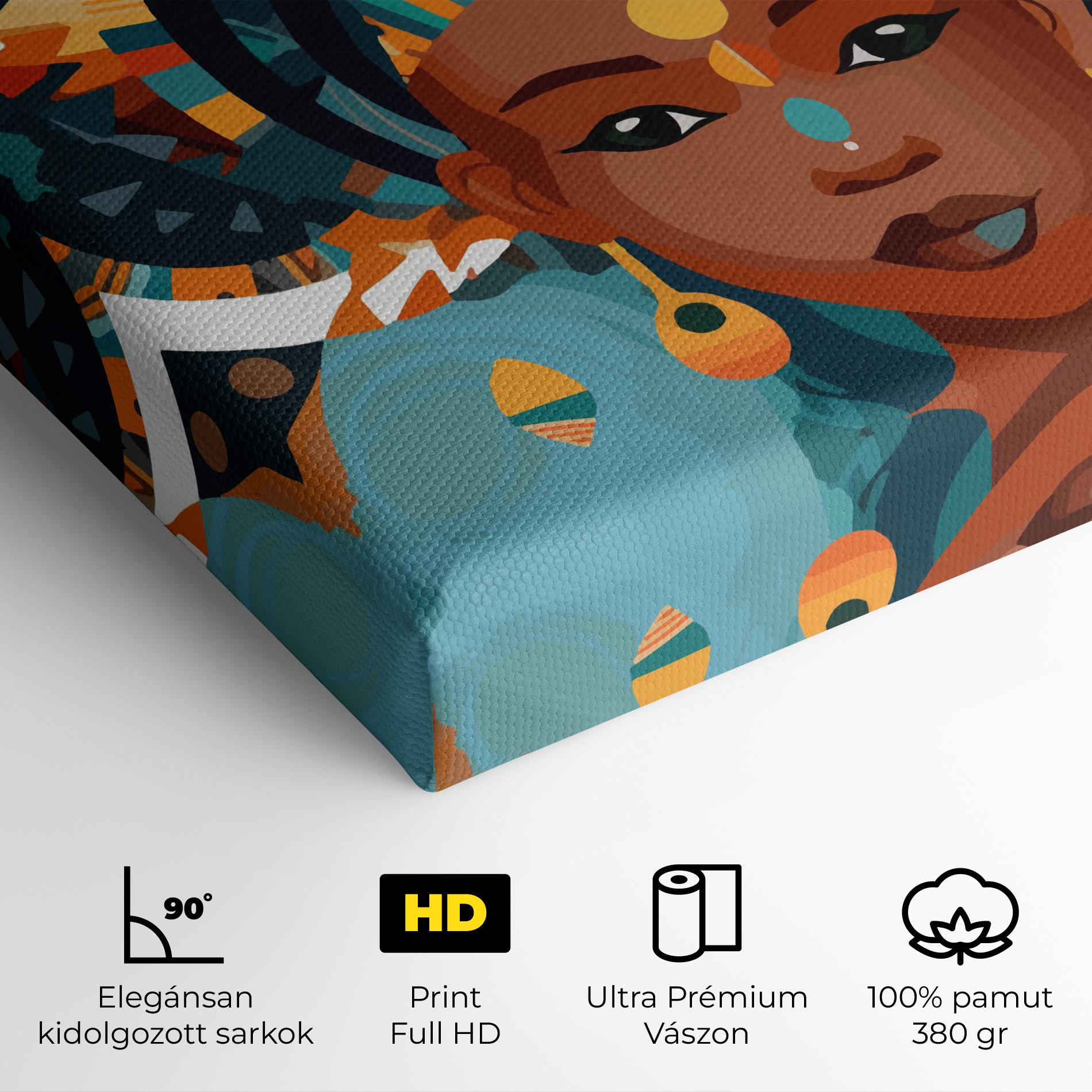 Vászonkép African Colorful Child mockup 4