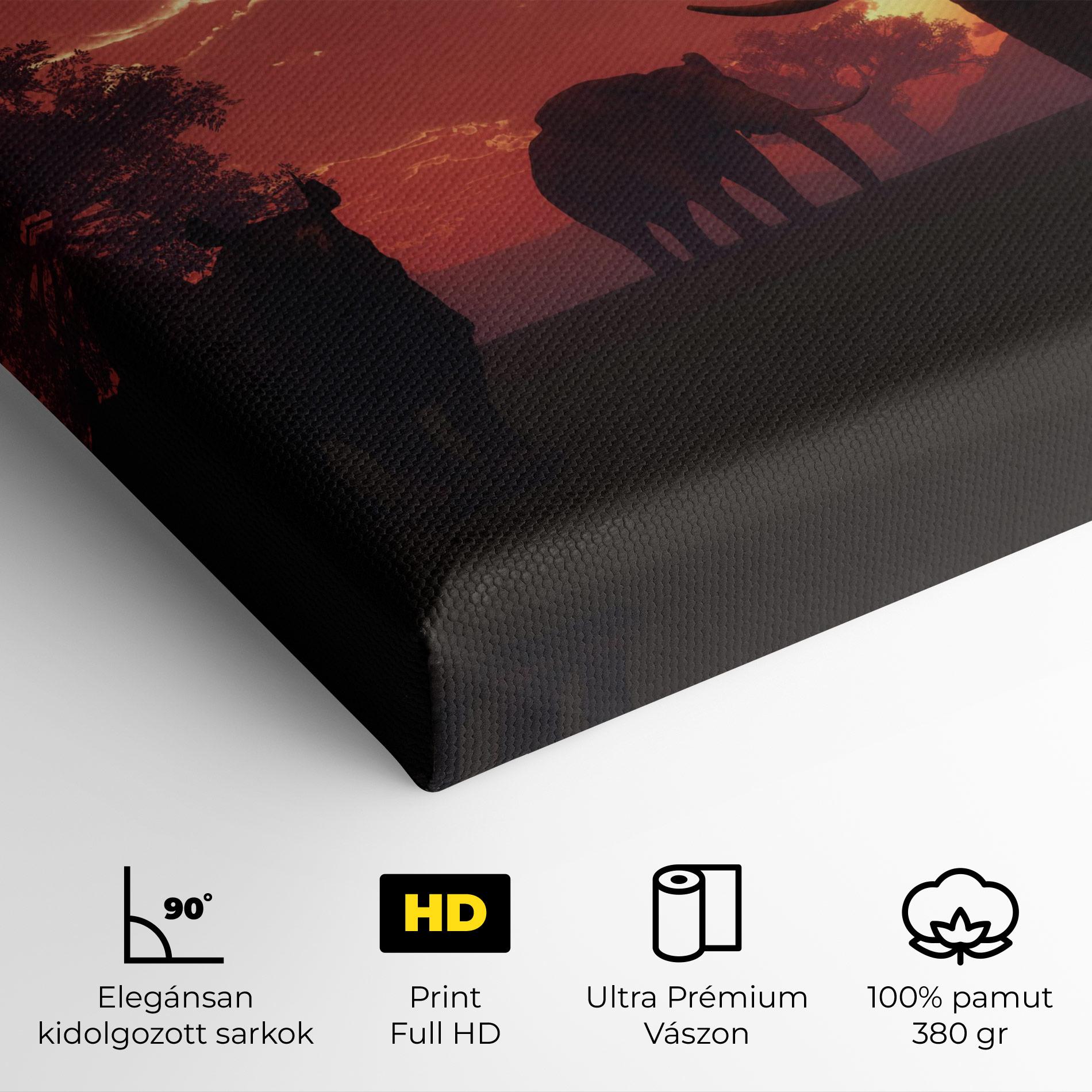 Vászonkép African Elephant View mockup 4