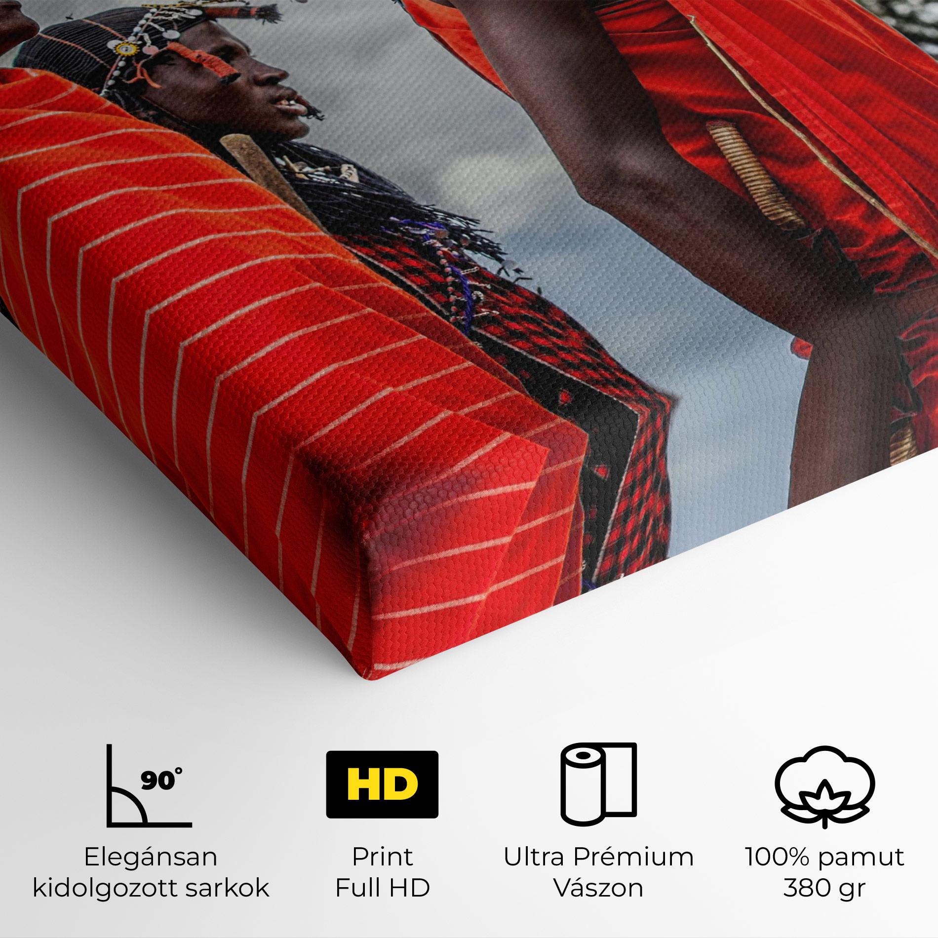 Vászonkép Red African Clothes mockup 4