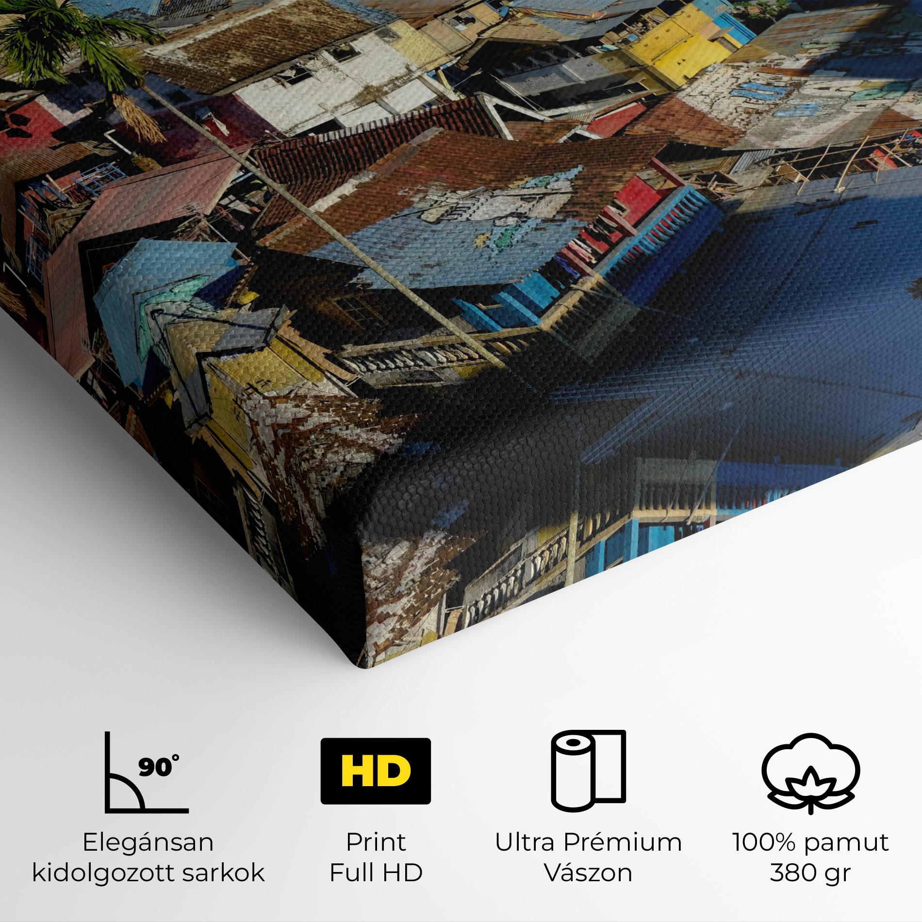 Vászonkép Slum Building mockup 4