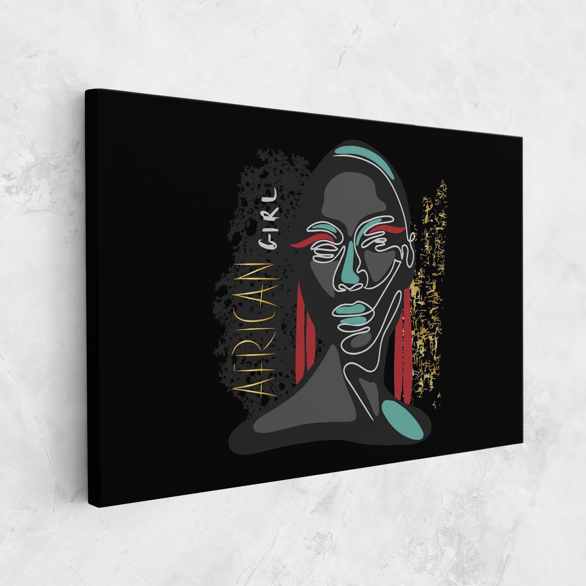Vászonkép Gold African Girl mockup 1
