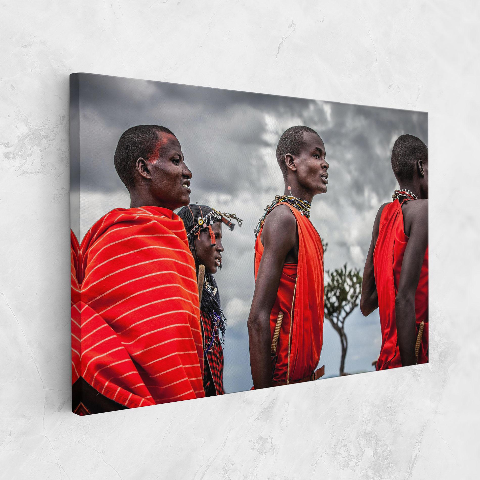 Vászonkép Red African Clothes mockup 1