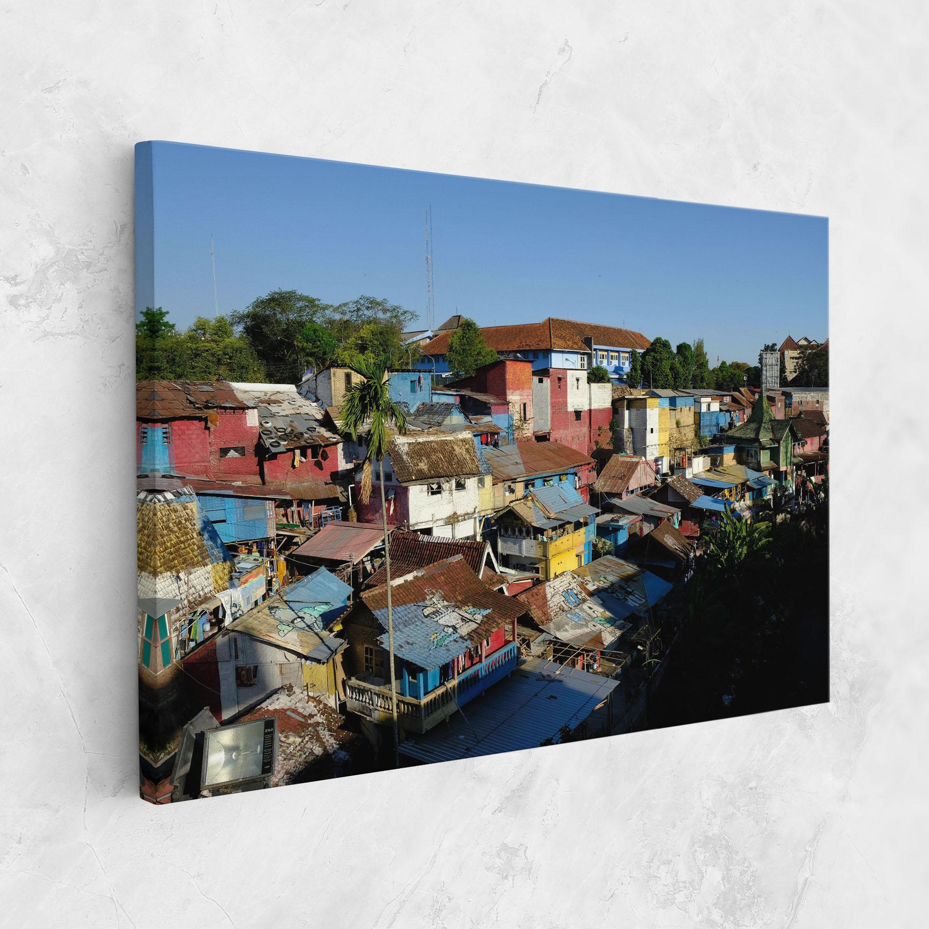 Vászonkép Slum Building mockup 1