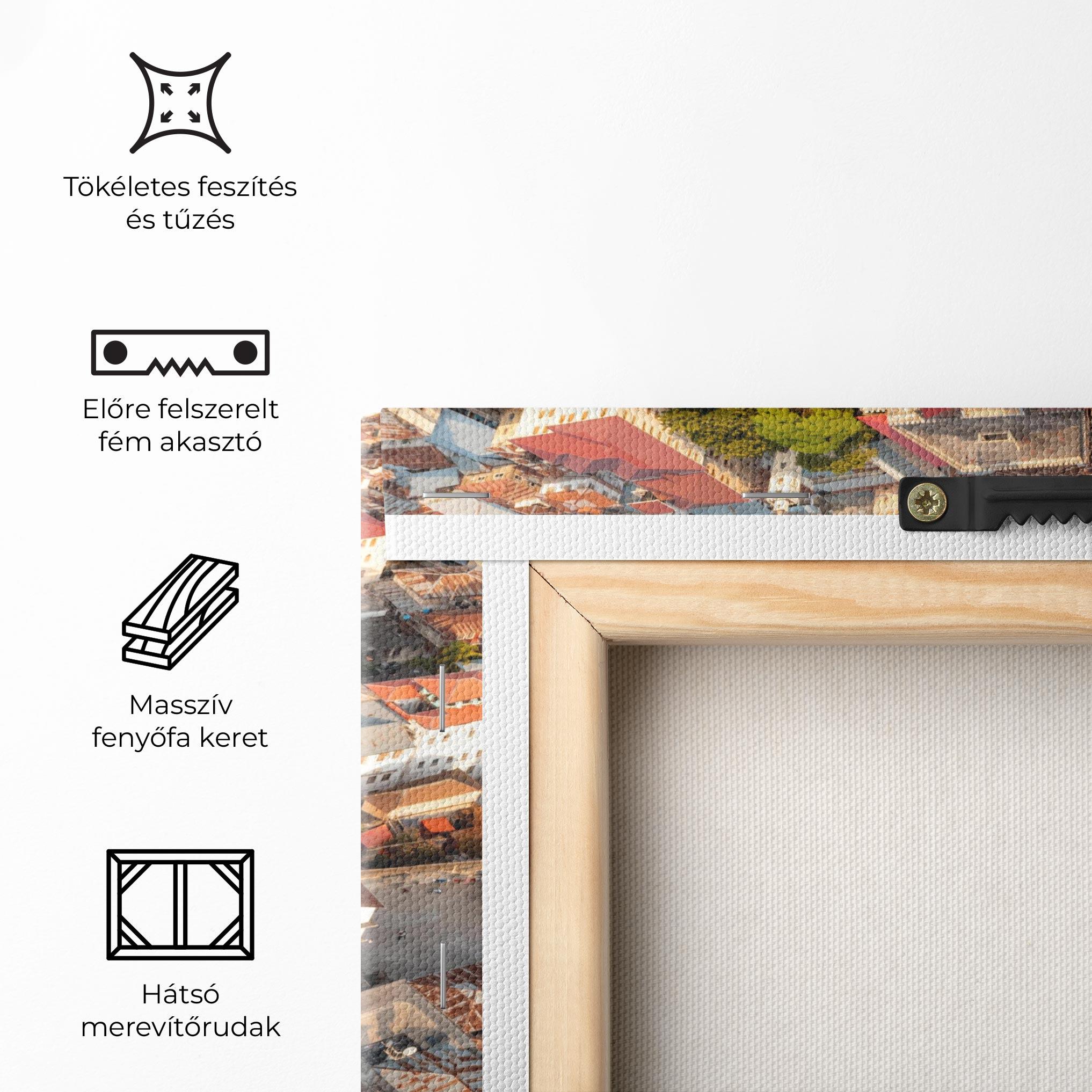 Vászonkép Island Tanzania Buildings mockup 5