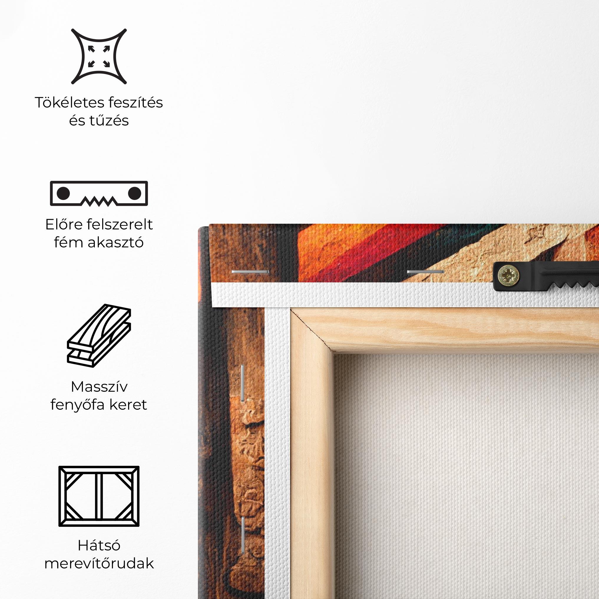 Vászonkép Mayan Style Wood mockup 5
