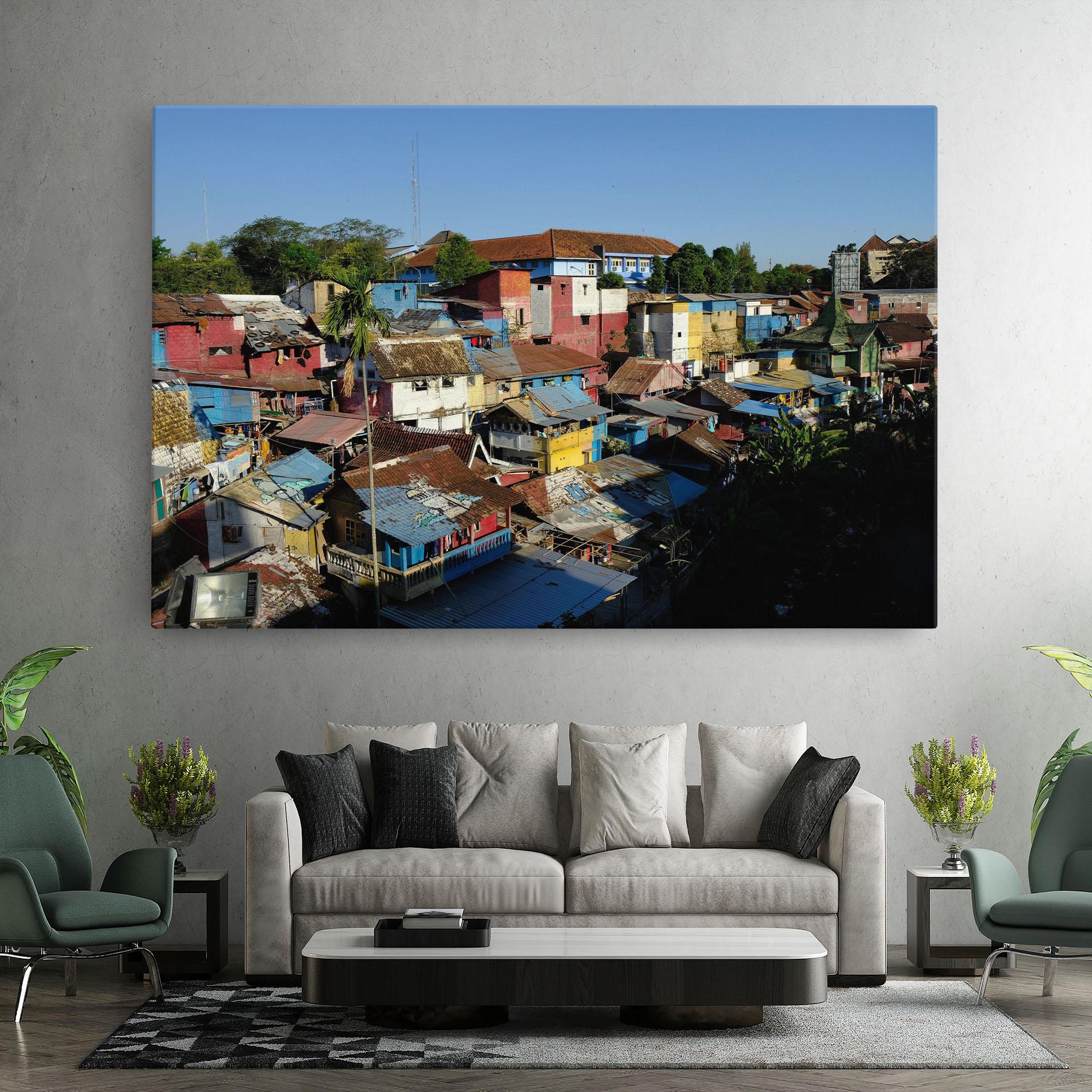 Vászonkép Slum Building mockup 7