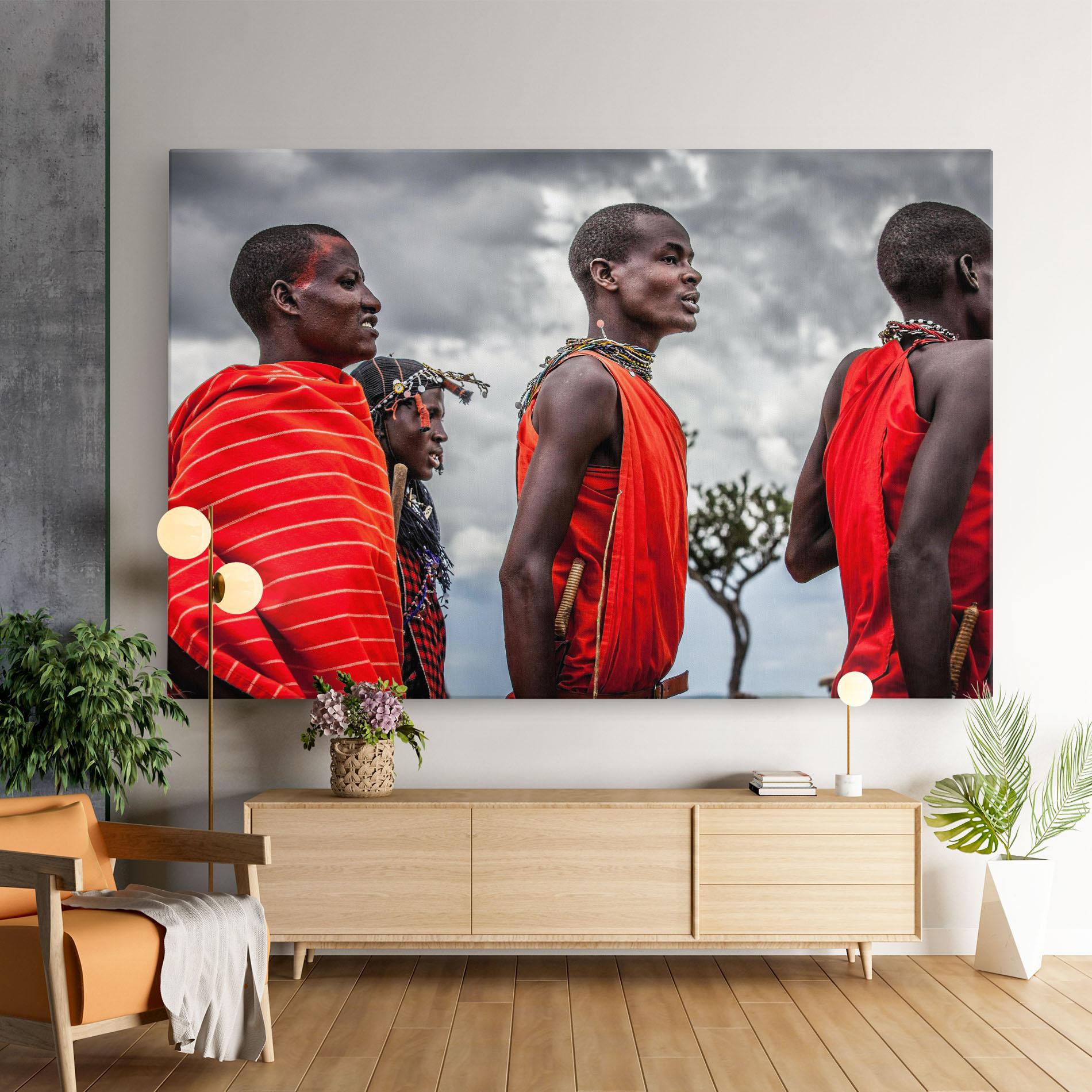Vászonkép Red African Clothes mockup 9
