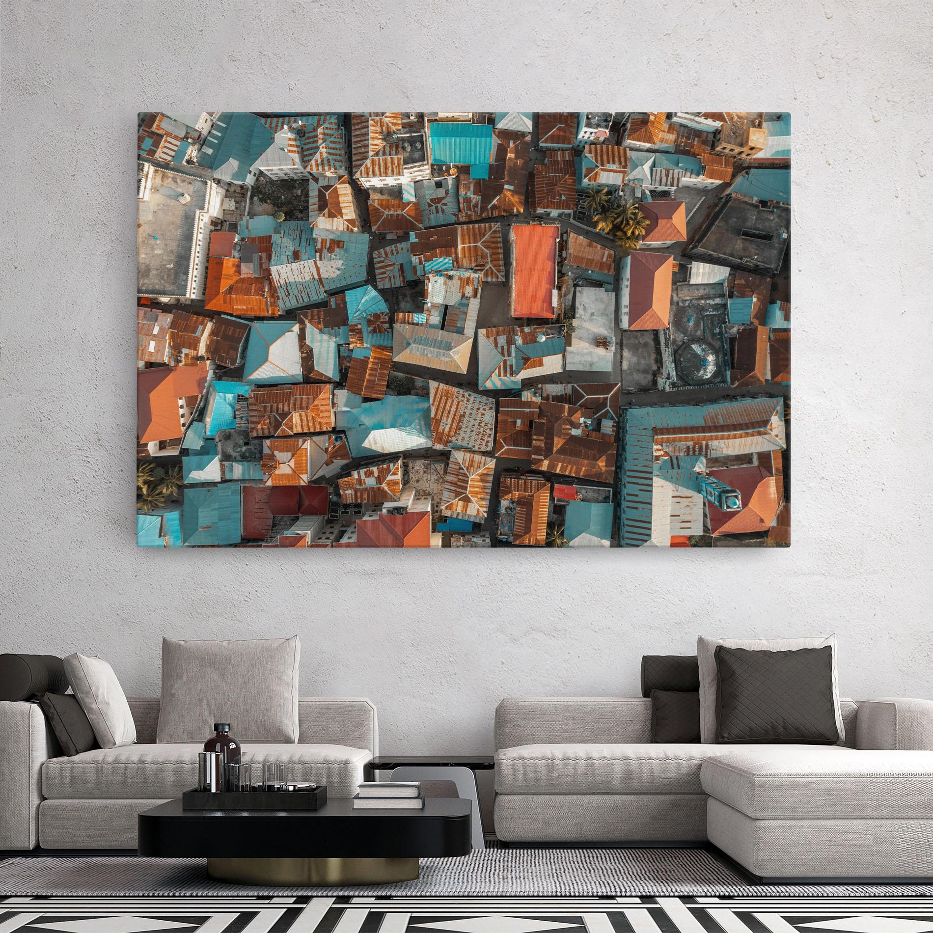 Vászonkép Island Tanzania mockup 2