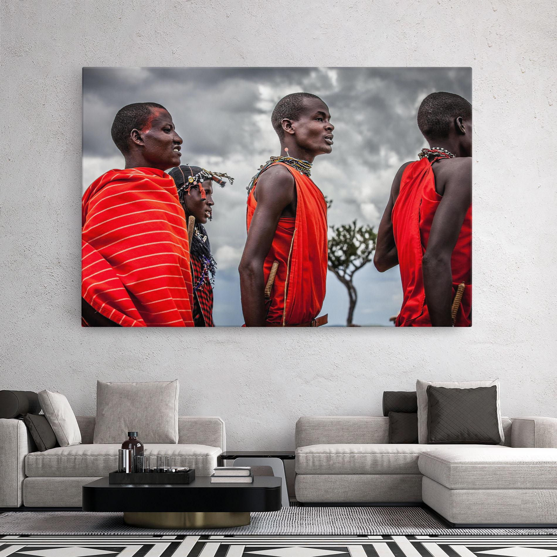 Vászonkép Red African Clothes mockup 2