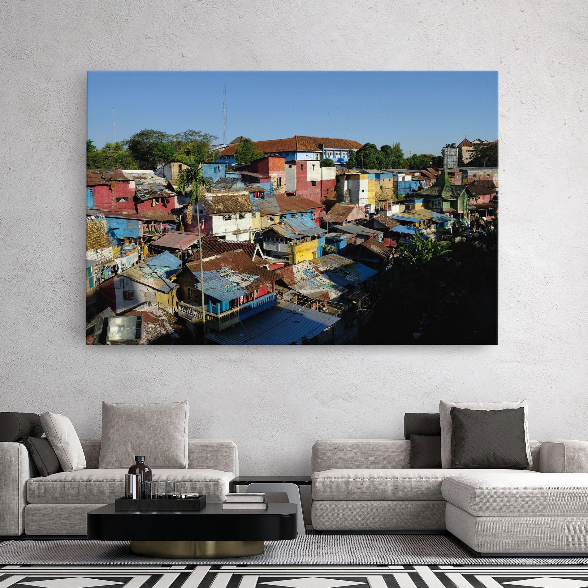 Vászonkép Slum Building mockup 2