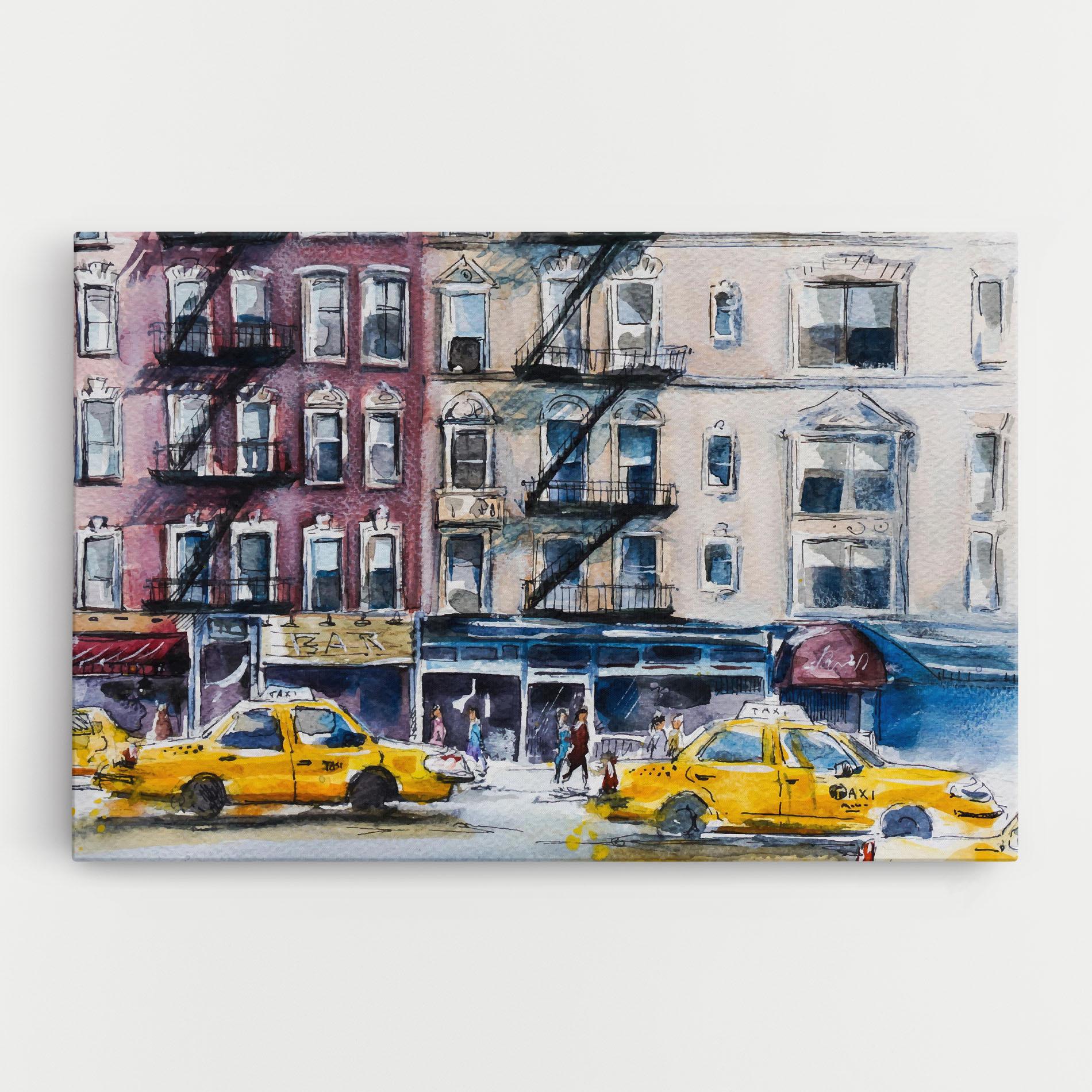 Vászonkép Newyork Taxi mockup 0