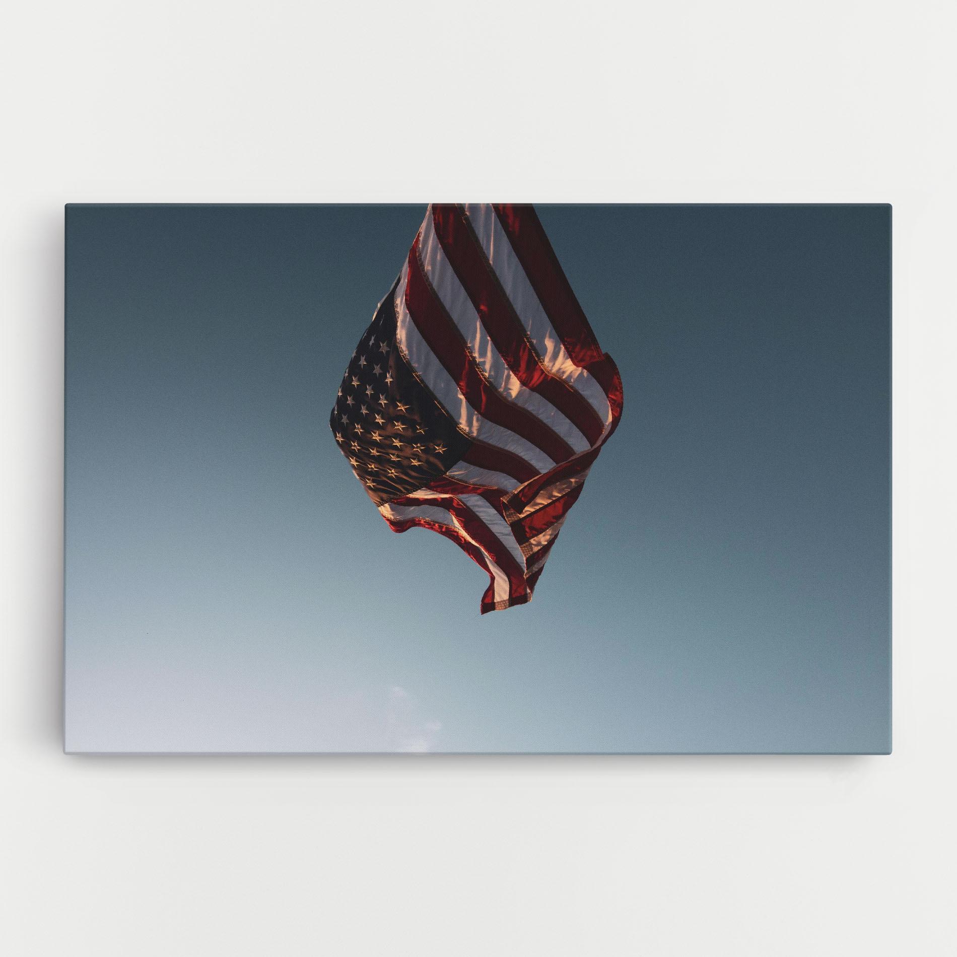 Vászonkép Usa Flag mockup 0