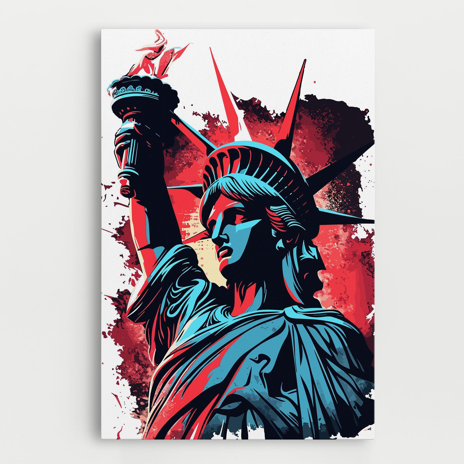 Vászonkép Liberty Statue Art mockup 0